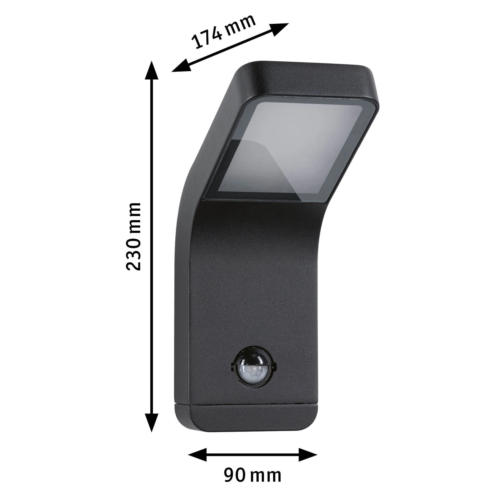 LED Außenwandleuchte Kulma  Bewegungsmelder seewasserresistent IP44 90x174mm 3000K 7,5W 500lm 230V Anthrazit Aluminium - Image 2