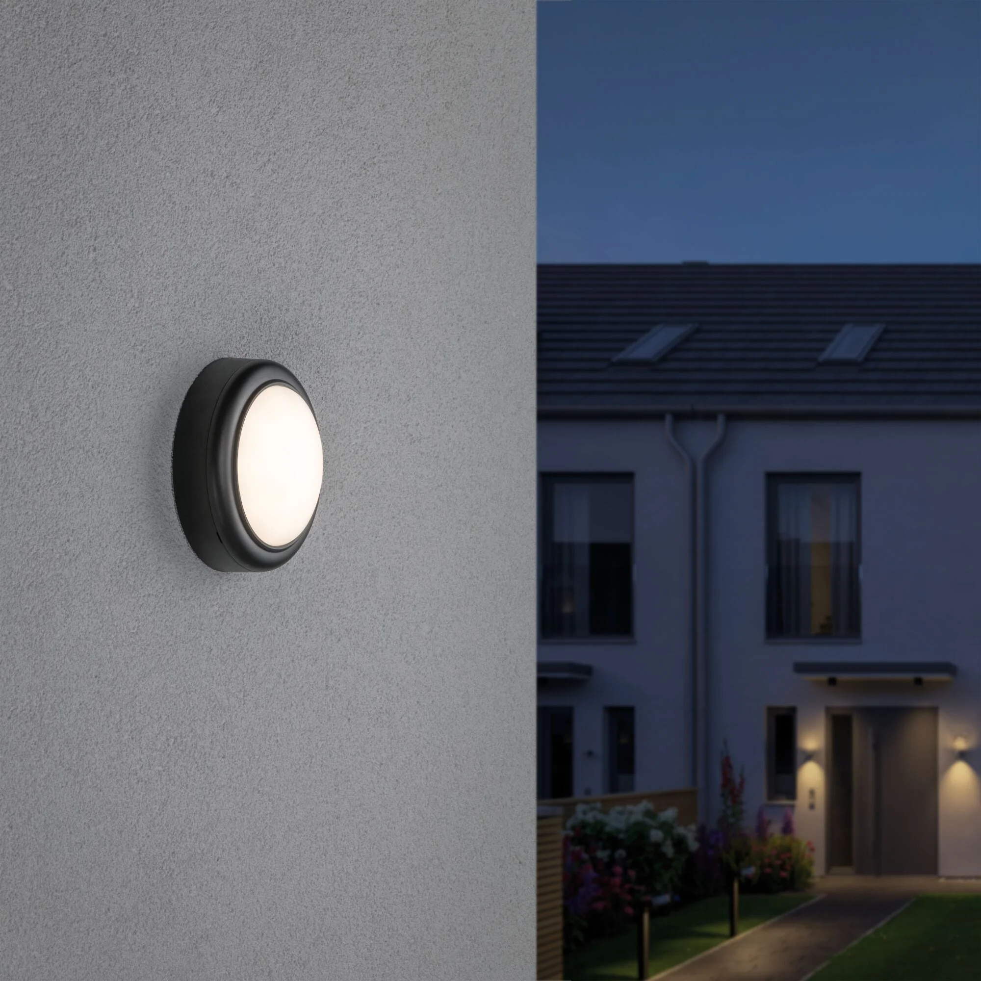 LED Außenwandleuchte IP44 140mm 3000K 8W 560lm 230V Grau Kunststoff - Image 3