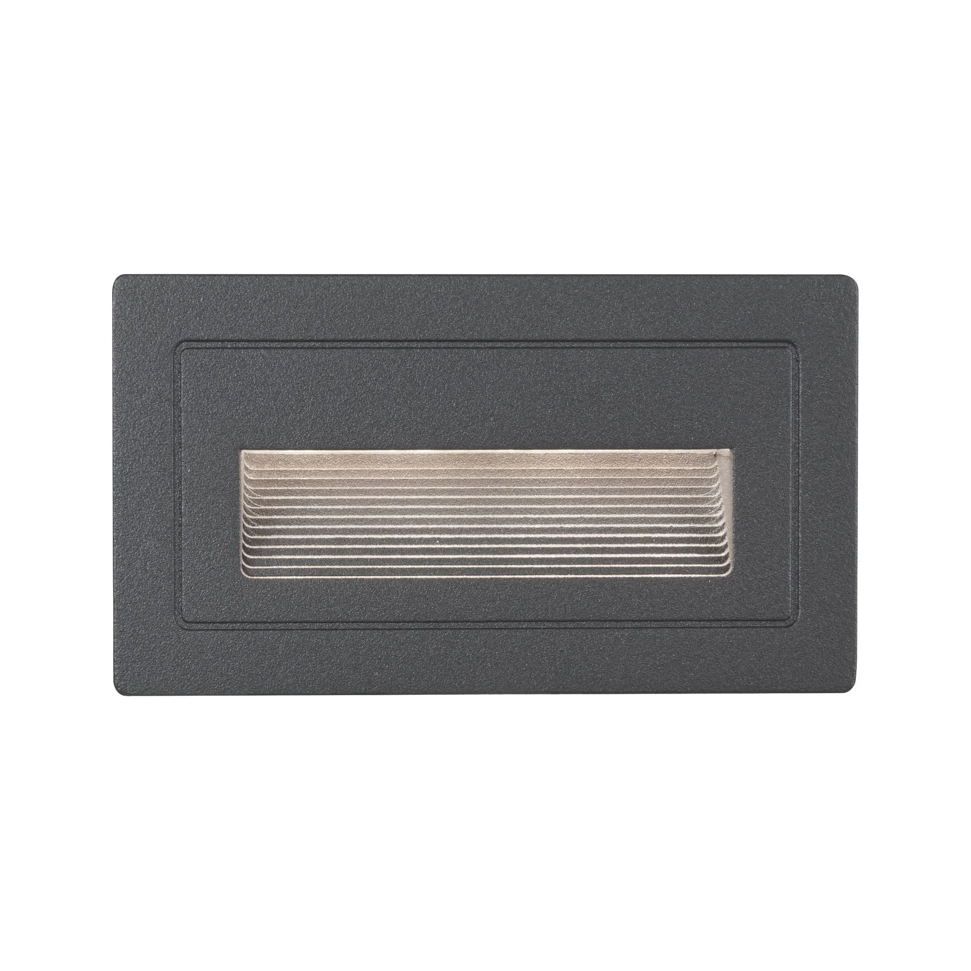 LED Außenwandleuchte Long IP44 eckig 103x58mm 3000K 4W 30lm 230V Schwarz Aluminium - Image 5