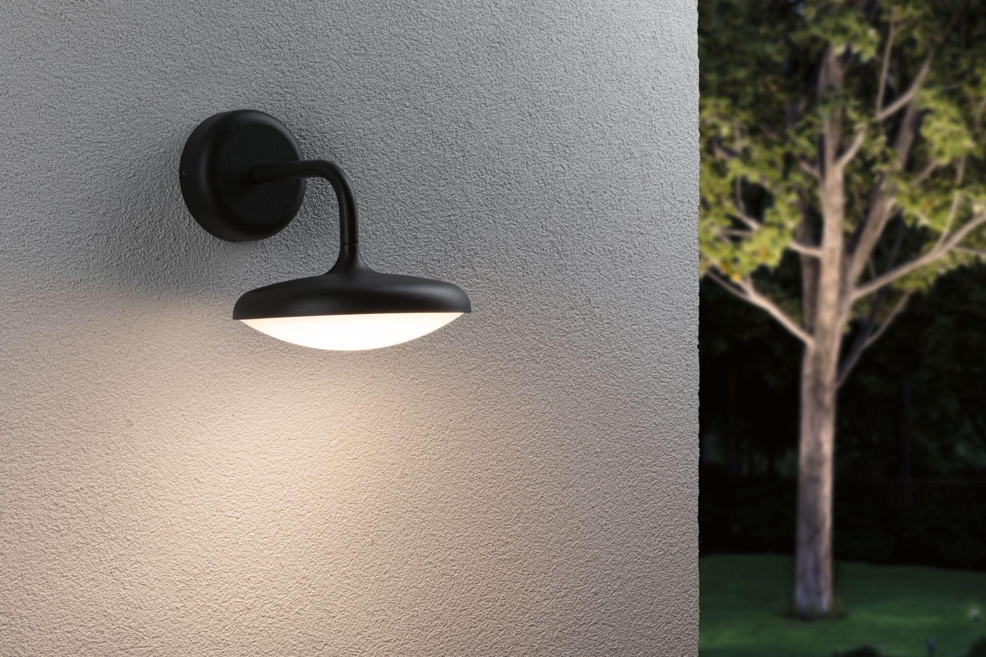 LED Außenwandleuchte Nostro IP44 rund 180x250mm 3000K 10W 900lm 230V Anthrazit Aluminium - Image 3