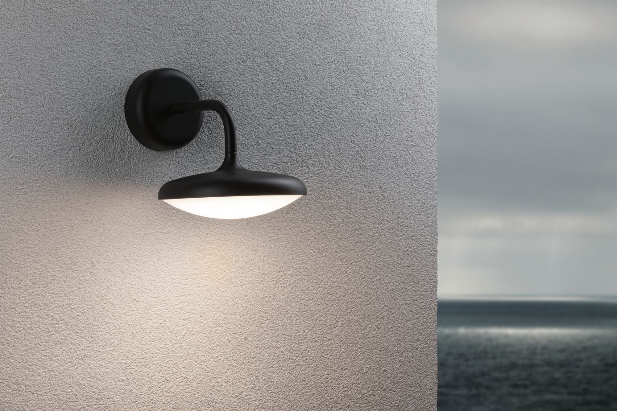 LED Außenwandleuchte Nostro IP44 rund 180x250mm 3000K 10W 900lm 230V Anthrazit Aluminium - Image 4