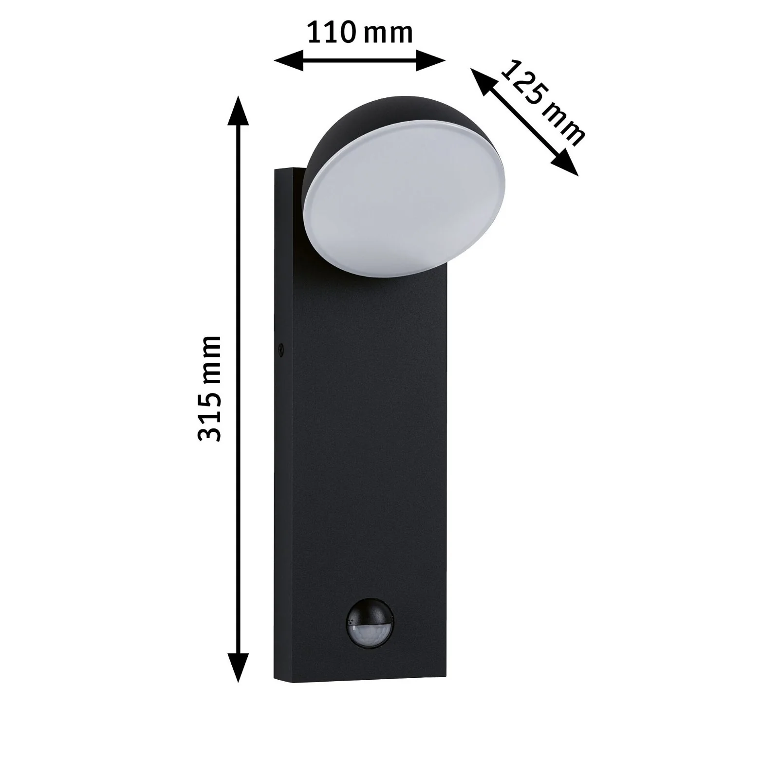 LED Außenwandleuchte Puka seewasserresistent IP44 rund 110x125mm 3000K 8,5W 460lm 230V Anthrazit Aluminium Wandaufbauleuchte - Image 2