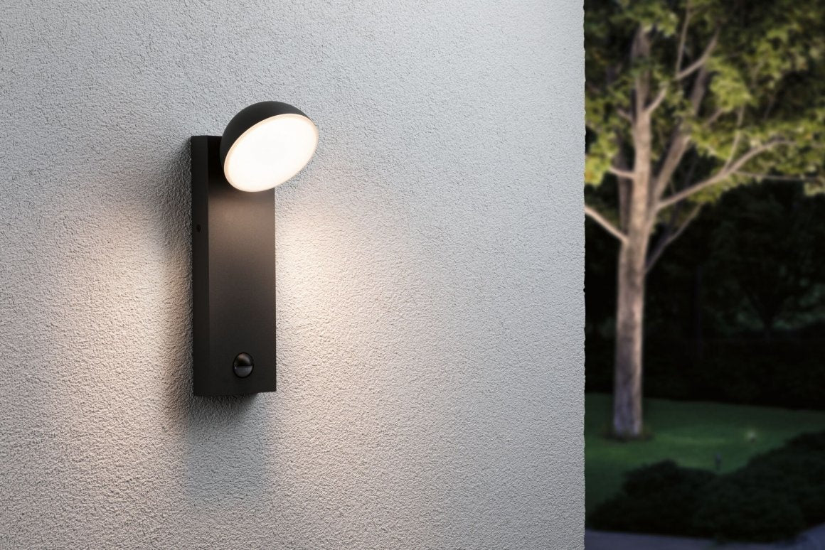 LED Außenwandleuchte Puka seewasserresistent IP44 rund 110x125mm 3000K 8,5W 460lm 230V Anthrazit Aluminium Wandaufbauleuchte - Image 3