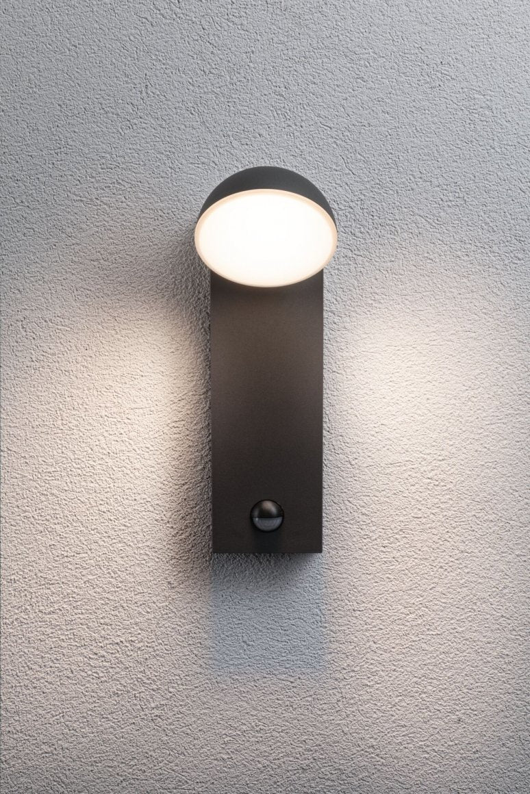 LED Außenwandleuchte Puka seewasserresistent IP44 rund 110x125mm 3000K 8,5W 460lm 230V Anthrazit Aluminium Wandaufbauleuchte - Image 4