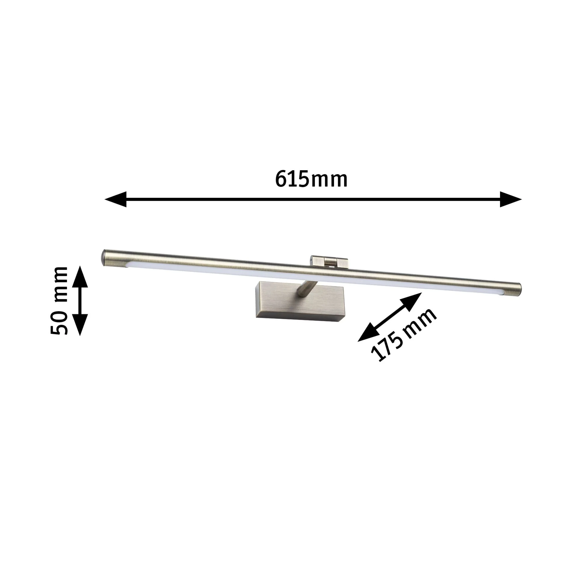 LED Bilderleuchte Mingo 3000K 810lm 230V 11W Altmessing - Image 2