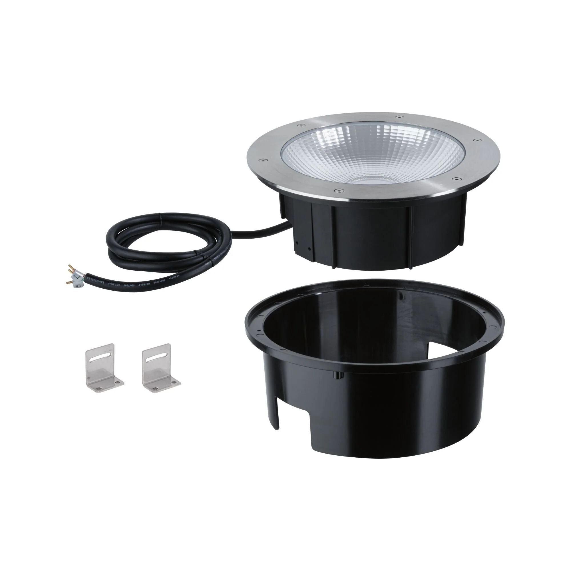 LED Bodeneinbauleuchte Durea IP67 rund 273mm 3000K 15W 1040lm 230V Edelstahl Metall - Image 7