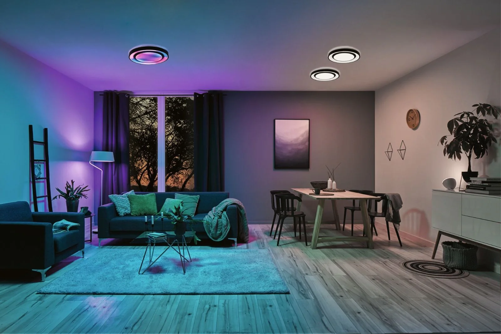 LED Deckenleuchte Rainbow mit Regenbogeneffekt  Ø 475mm Deckenlampe - Image 4