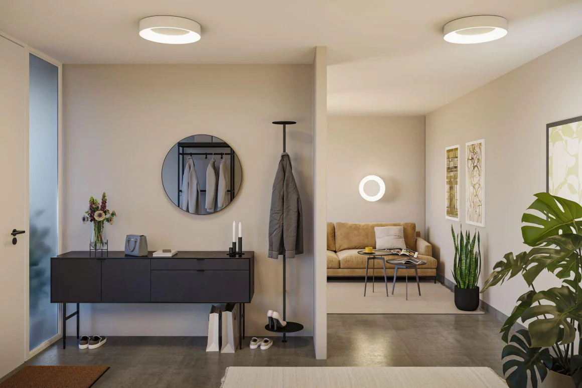 LED Deckenleuchte Smart Home Zigbee 3.0 Casca  IP44 RGBW+ 1750lm 230V 20W dimmbar Weiß matt - Image 8