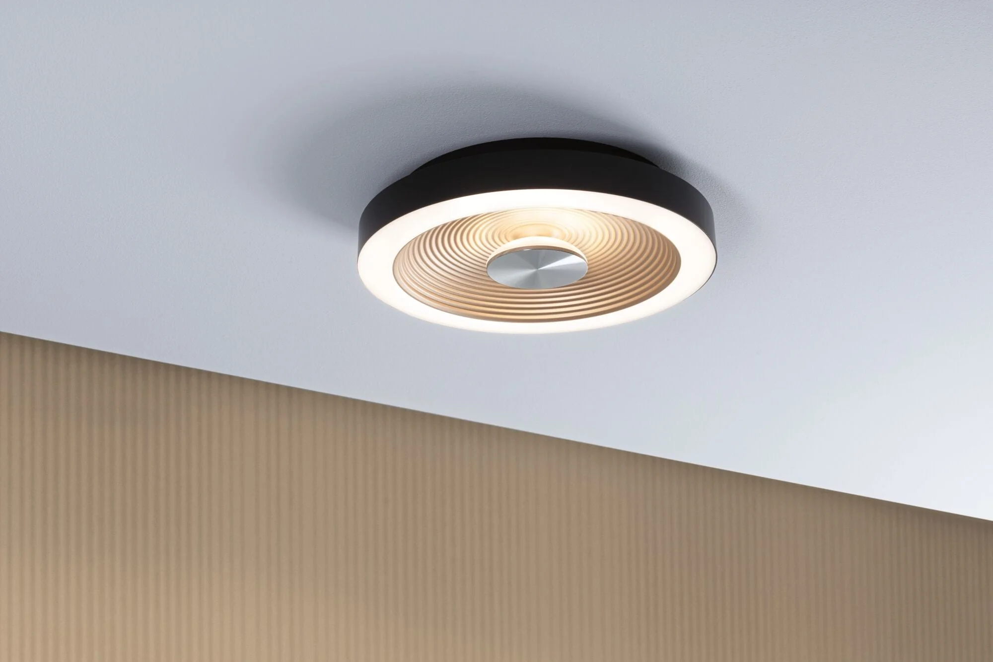 LED Deckenleuchte Volea IP44 3000K 470lm / 1650lm 230V 3,5 / 1x13W dimmbar Schwarz/Gold - Image 3