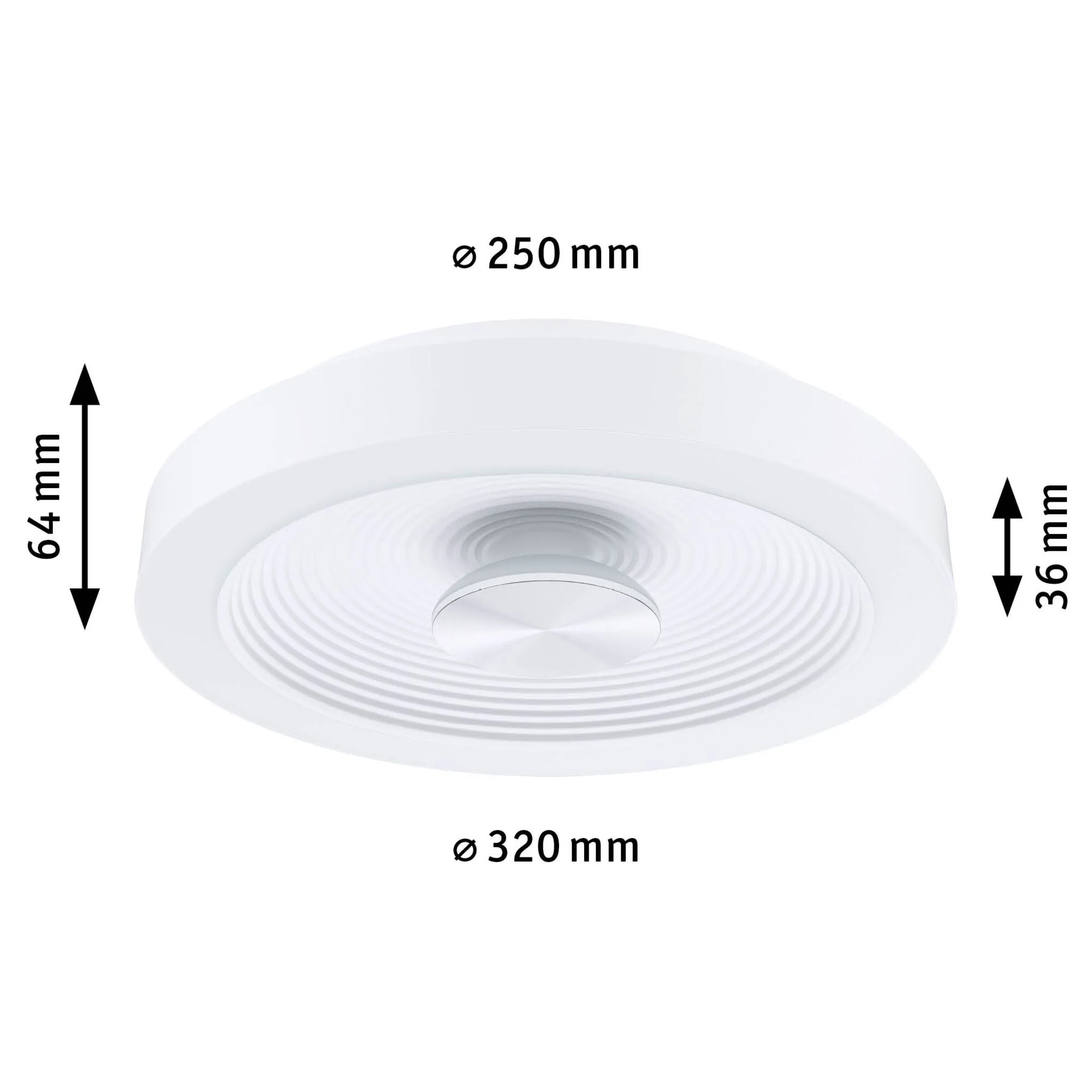 LED Deckenleuchte Volea IP44 3000K 470lm / 1650lm 230V 3,5 / 1x13W dimmbar Weiß/Silber - Image 2