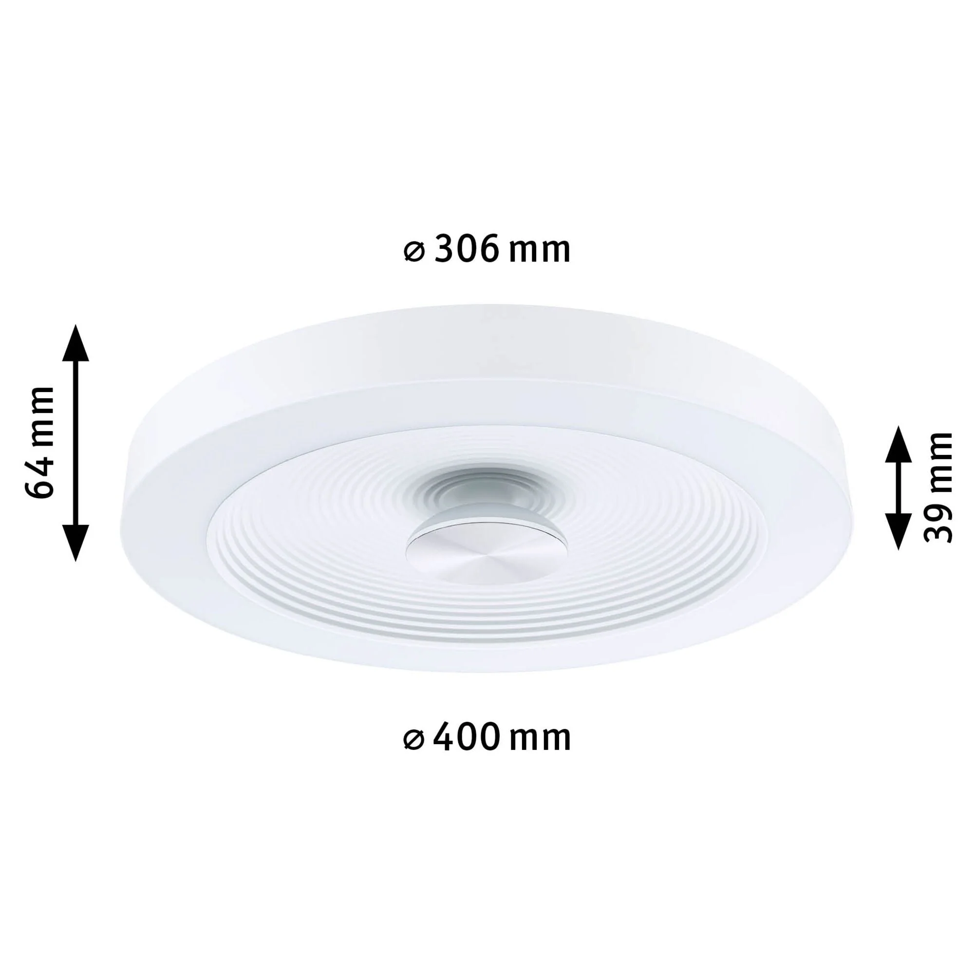 LED Deckenleuchte Volea IP44 3000K 500lm / 2400lm 230V 4 / 1x18,5W dimmbar Weiß/Silber - Image 2