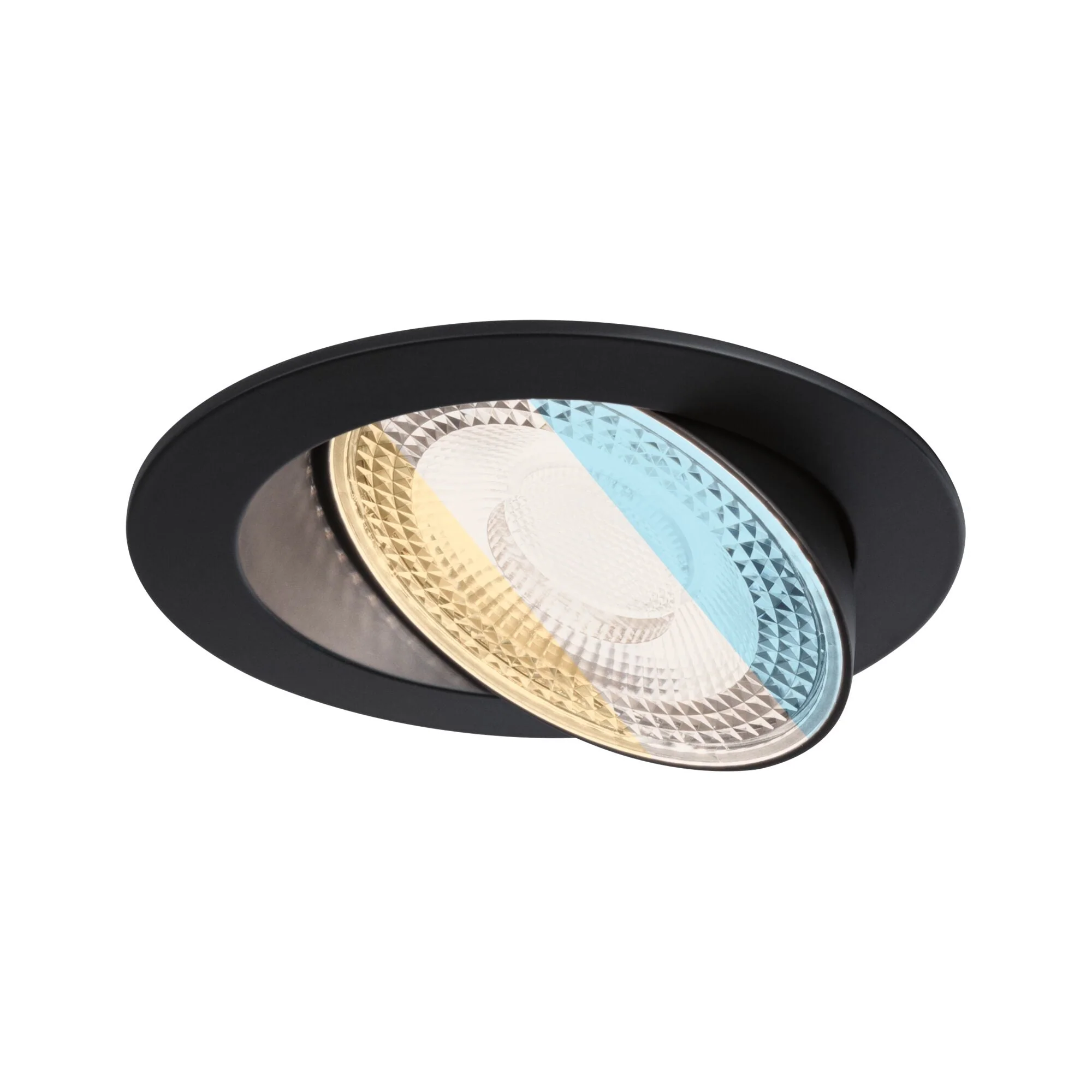 LED Einbauleuchte Aumus  Einzelspot rund 105mm 90° 5W 700lm 230V dimmbar 2700 - 6500K Schwarz
