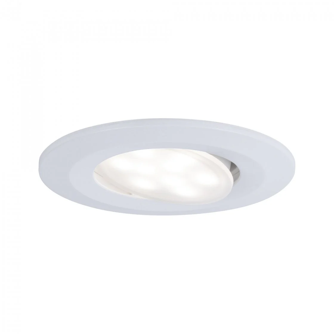 LED Einbauleuchte Calla Basisset schwenkbar  IP65 rund 90mm 30° 10x6,5W 10x465lm 230V 4000K Weiß matt - Image 2