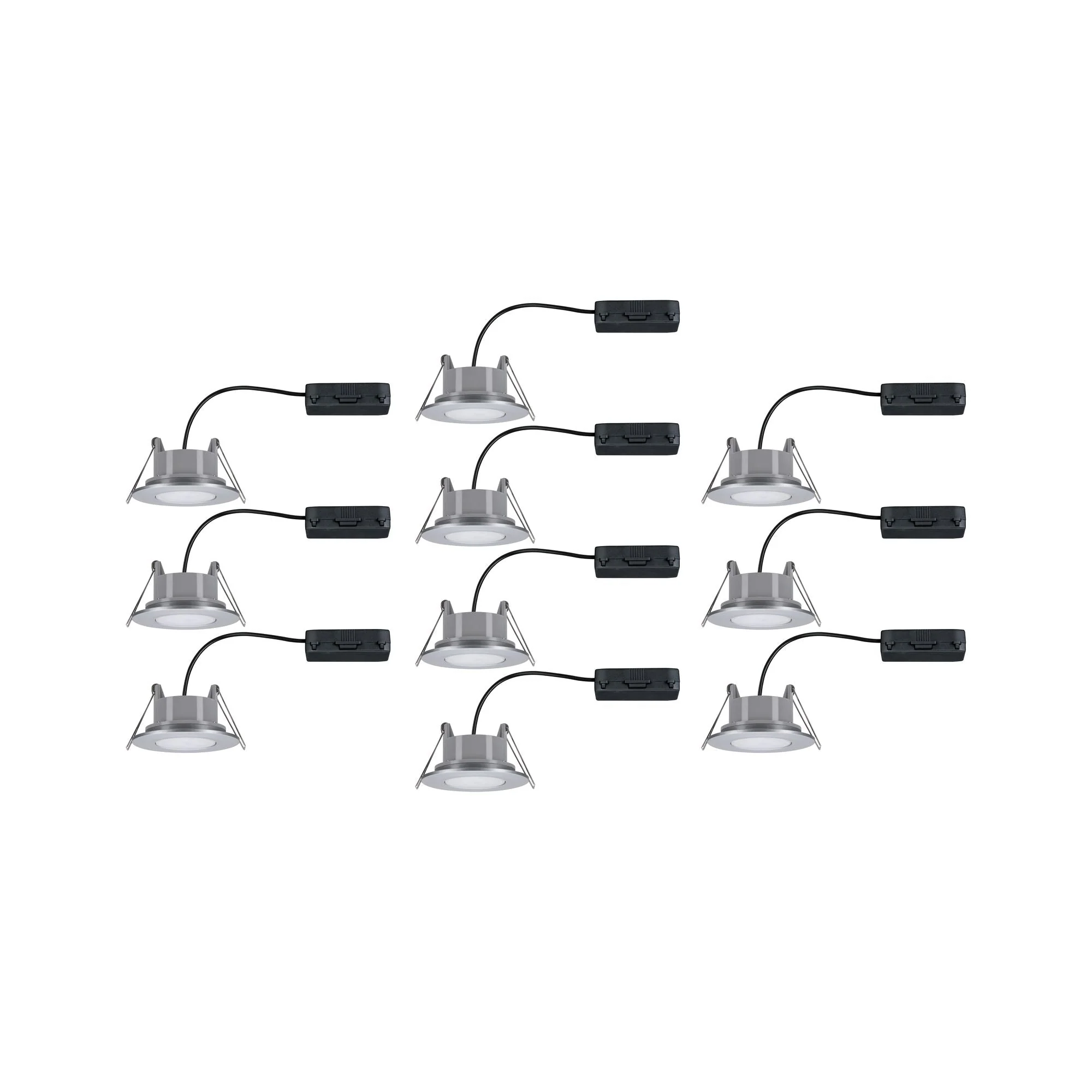 LED Einbauleuchte Calla Basisset schwenkbar IP65 rund 90mm 30° 10x6W 10x530lm 230V 4000K Chrom matt - Image 6