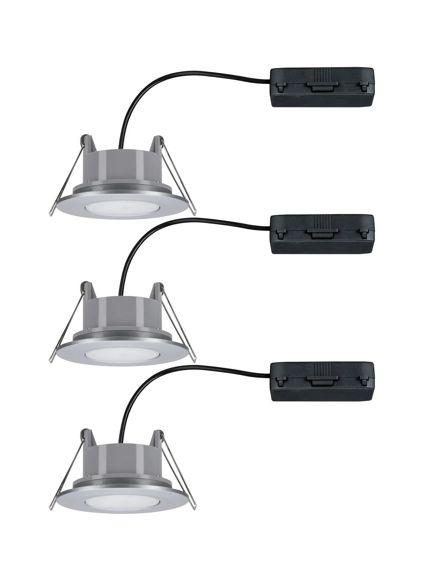 LED Einbauleuchte Calla Basisset schwenkbar IP65 rund 90mm 30° 3x5,2W 3x460lm 230V dimmbar 4000K Chrom matt - Image 6