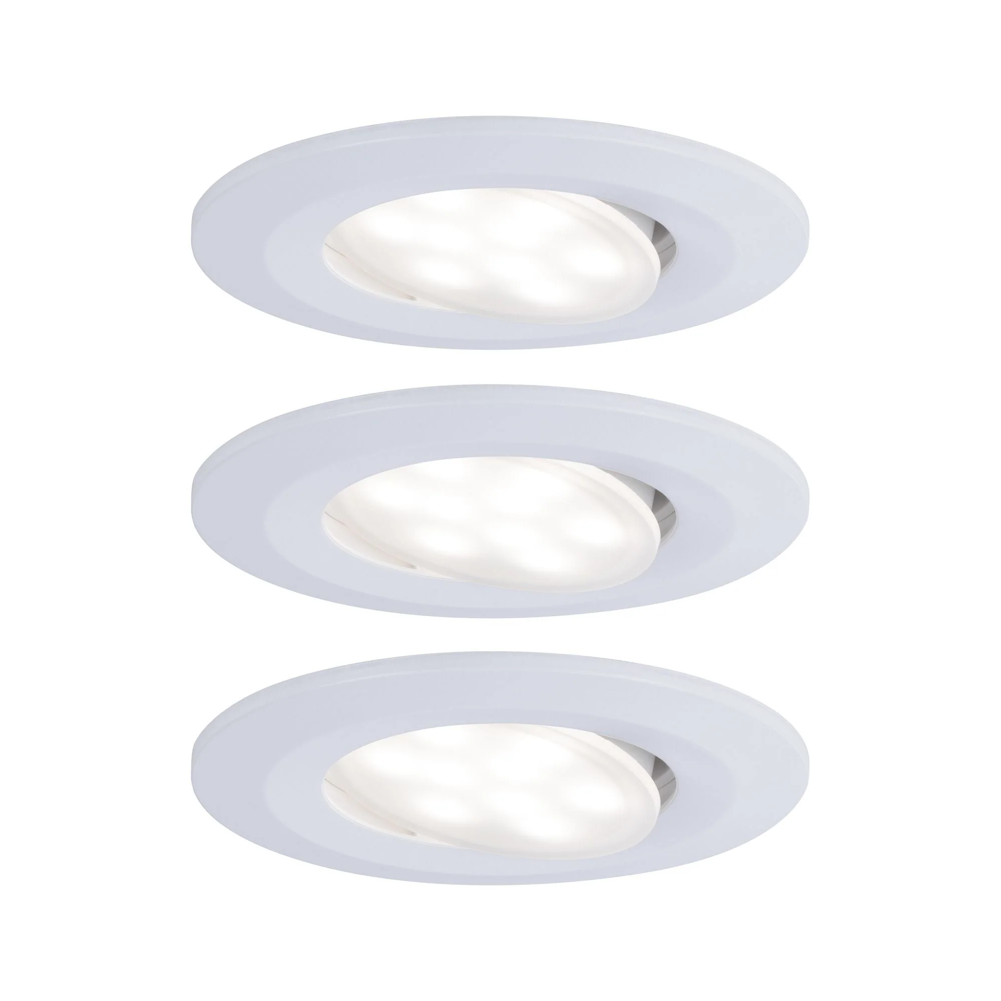 LED Einbauleuchte Calla Basisset schwenkbar IP65 rund 90mm 30° 3x5,2W 3x460lm 230V dimmbar 4000K Weiß matt
