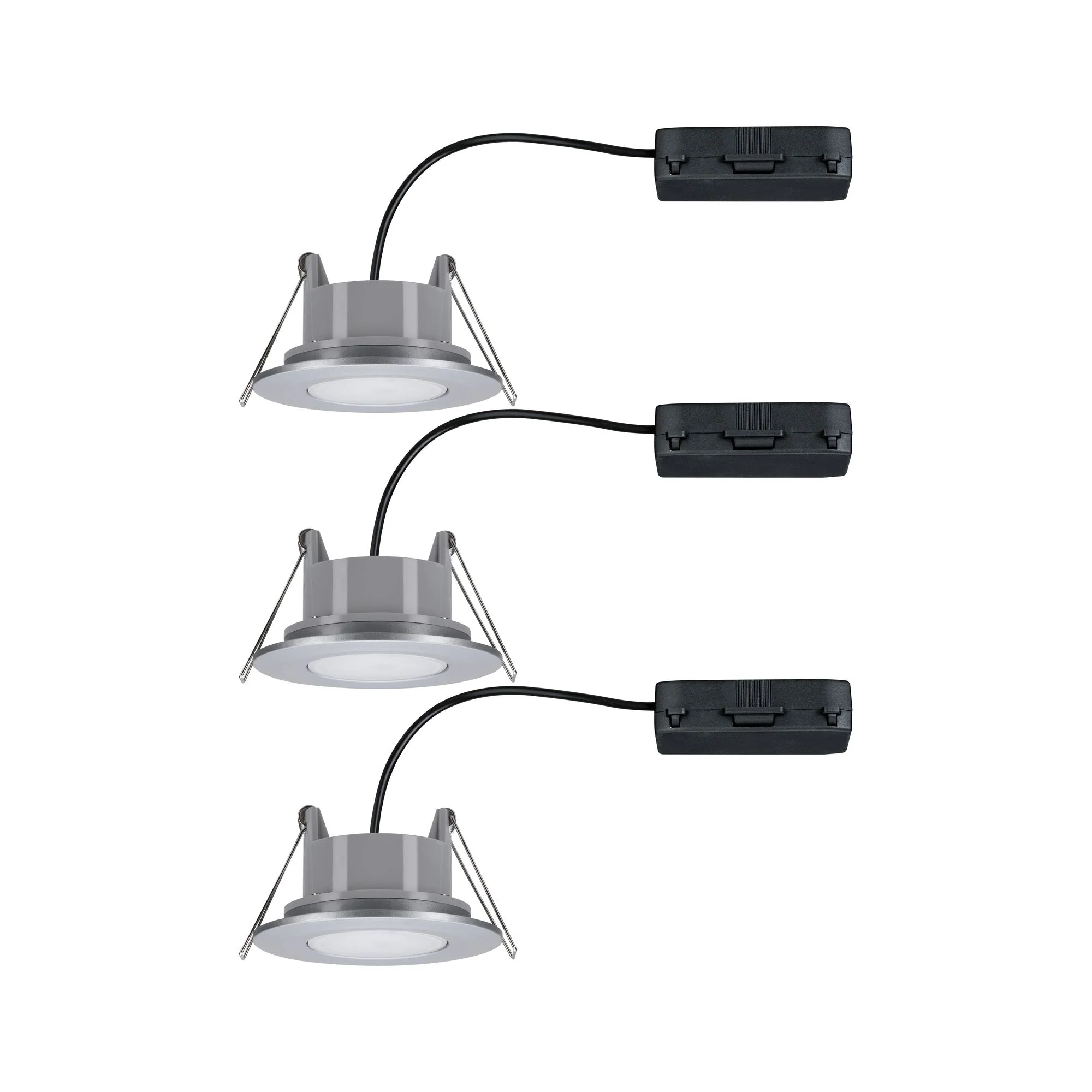 LED Einbauleuchte Calla  Basisset schwenkbar IP65 rund 90mm 30° 3x6W 3x530lm 230V 4000K Chrom matt - Image 8