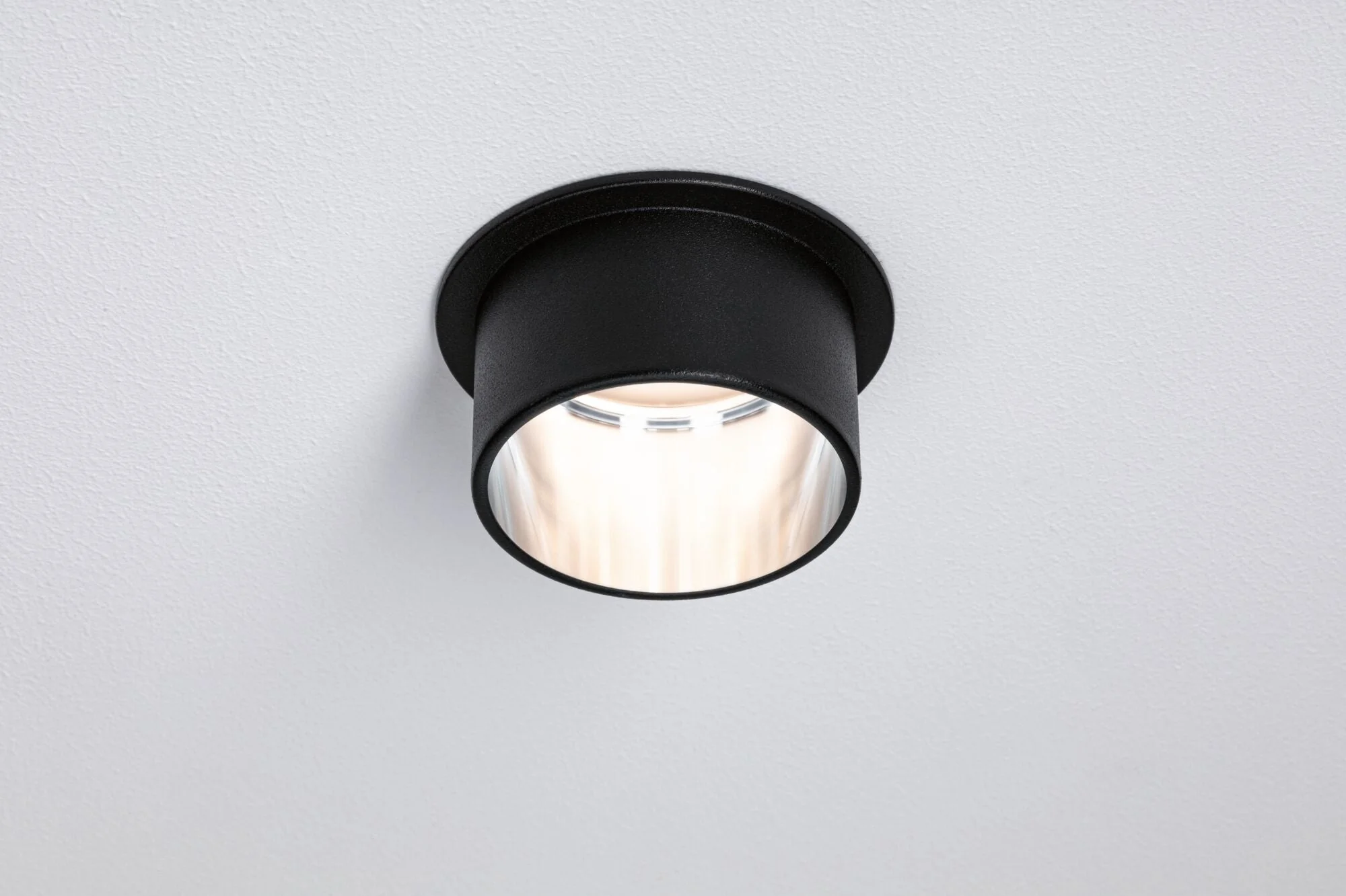 LED Einbauleuchte Gil Coin Basisset IP44 rund 68mm Coin 3x6W 3x470lm 230V dimmbar 2700K Schwarz matt/Eisen gebürstet - Image 3