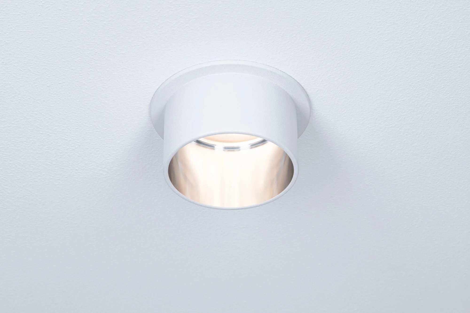 LED Einbauleuchte Gil Coin IP44 rund 68mm Coin 6W 470lm 230V dimmbar 2700K Weiß matt/Eisen gebürstet - Image 3
