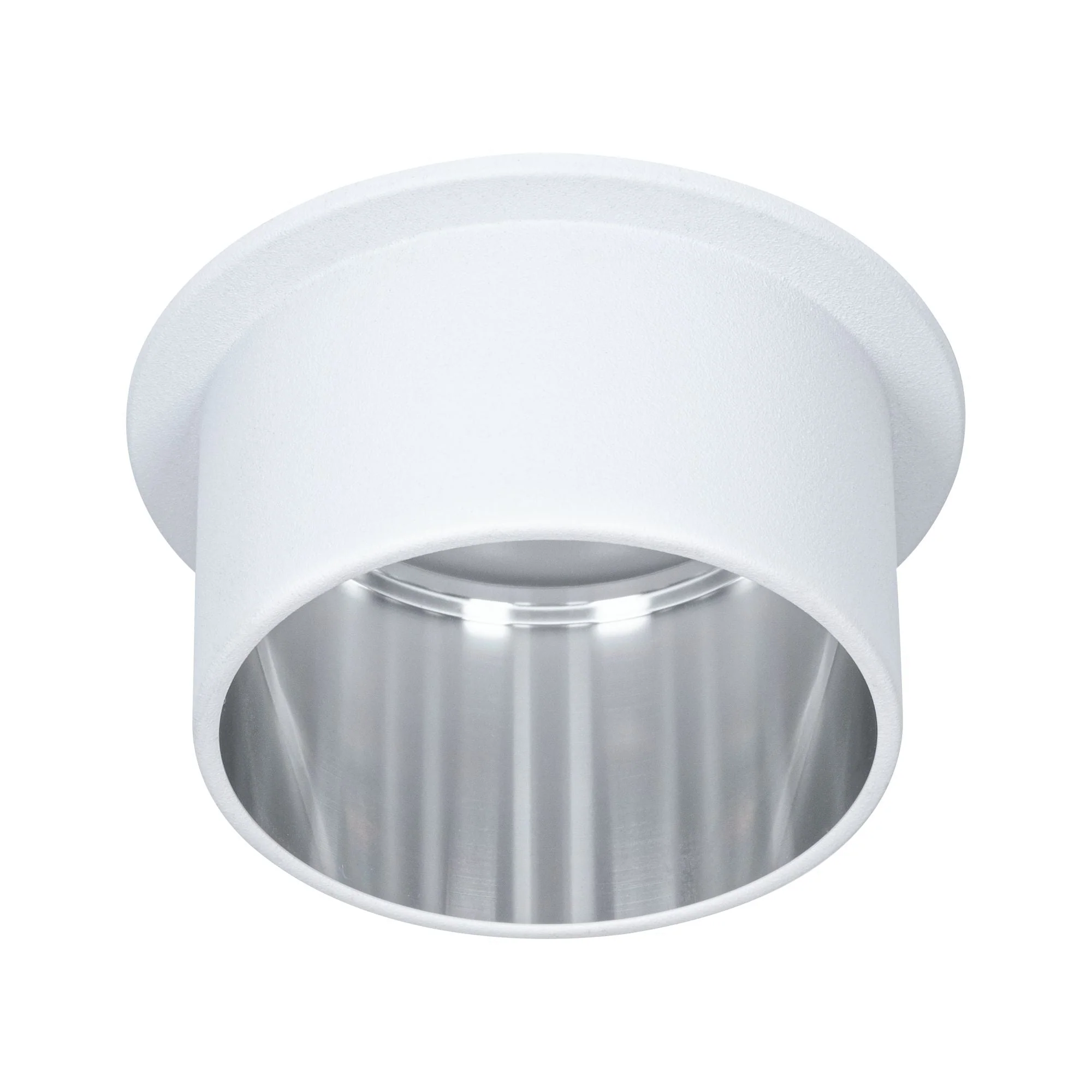 LED Einbauleuchte Gil Coin IP44 rund 68mm Coin 6W 470lm 230V dimmbar 2700K Weiß matt/Eisen gebürstet - Image 6