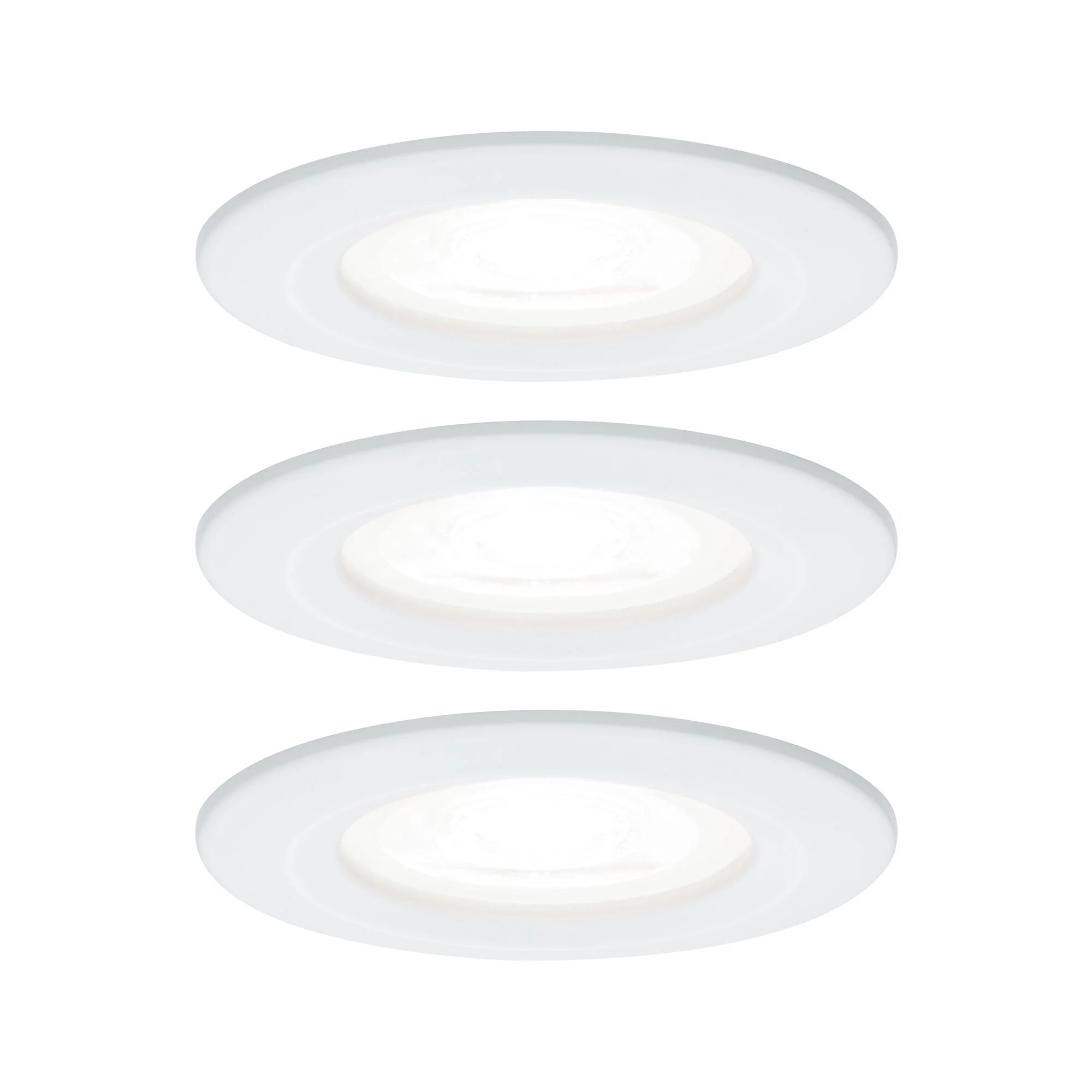 LED Einbauleuchte Nova Basisset starr IP44 rund 78mm GU10 3x6,5W 3x470lm 230V 4000K Weiß matt