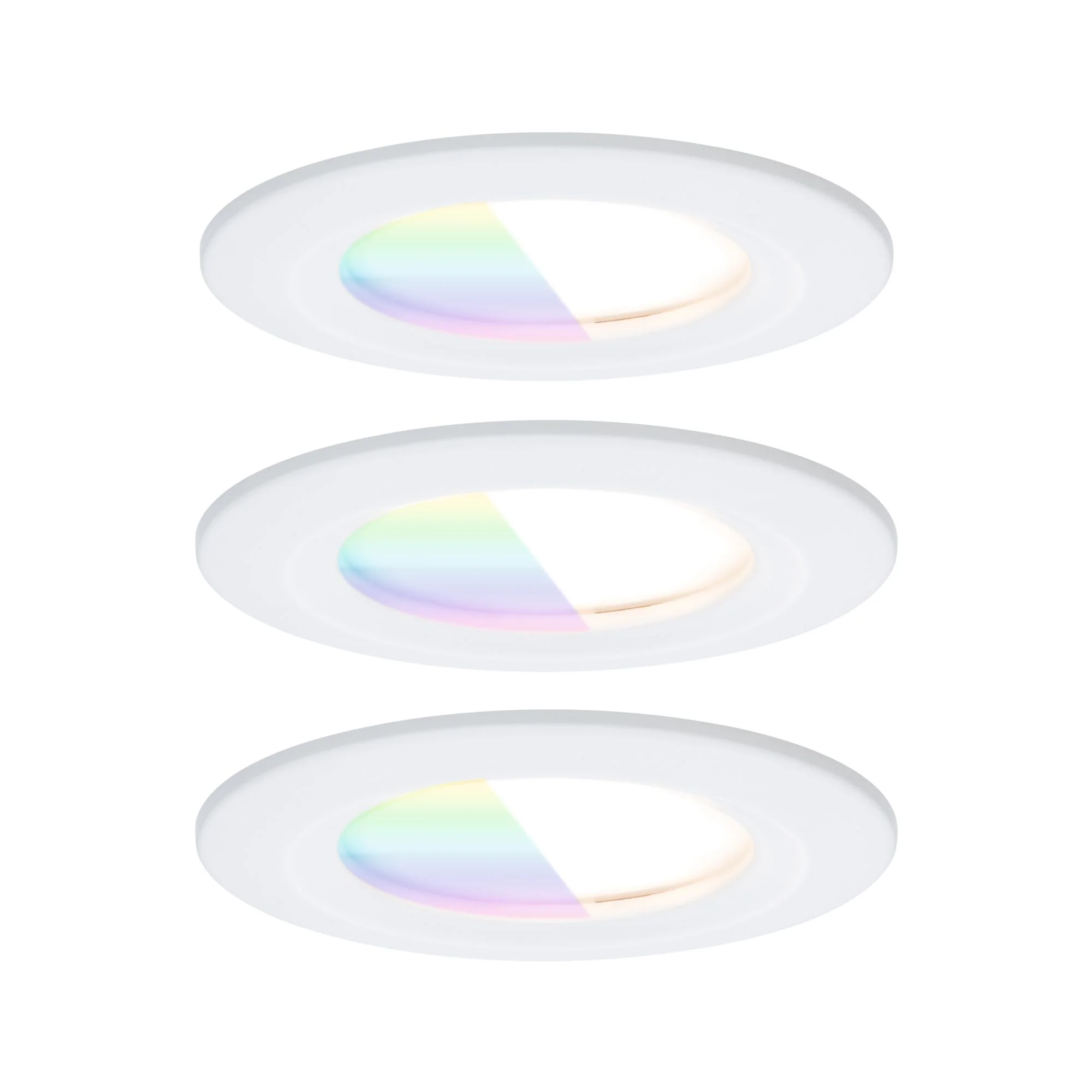 LED Einbauleuchte Nova Coin IP44 rund 78mm RGBW+ 3x6W 3x500lm 230V Weiß matt Aluminium - Image 2
