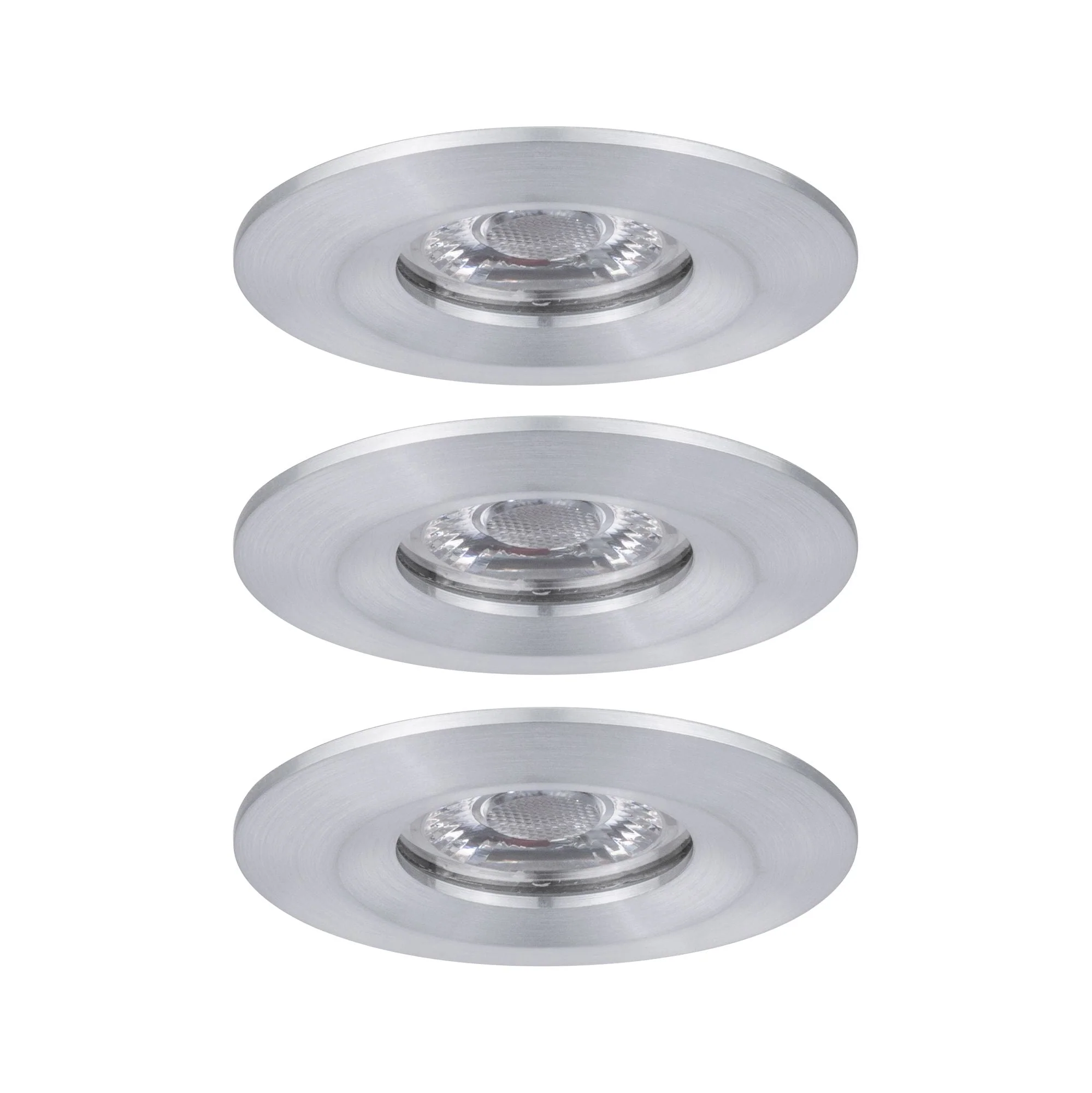 LED Einbauleuchte Nova Mini Coin Basisset starr IP44 rund 65mm Coin 3x4W 3x310lm 230V 2700K Alu gedreht - Image 3