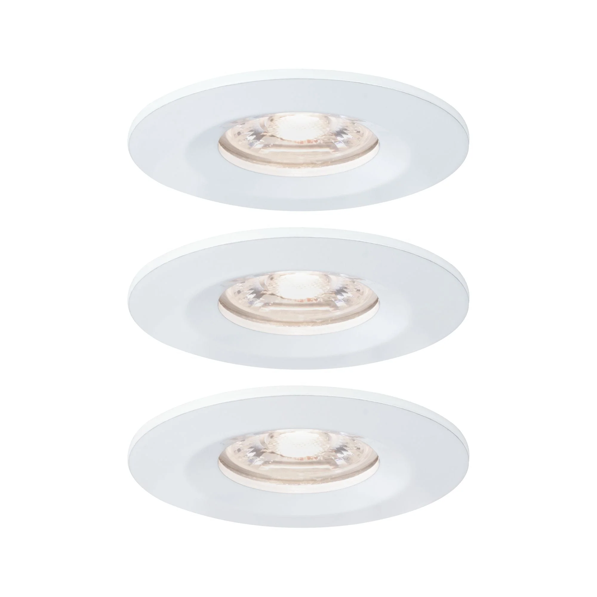 LED Einbauleuchte Nova Mini Coin Basisset starr IP44 rund 65mm Coin 3x4W 3x310lm 230V 2700K Weiß matt - Image 2