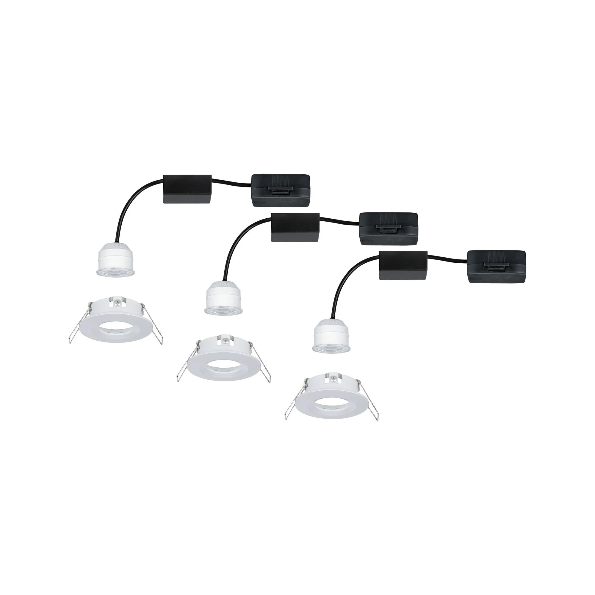 LED Einbauleuchte Nova Mini Coin Basisset starr IP44 rund 65mm Coin 3x4W 3x310lm 230V 2700K Weiß matt - Image 4