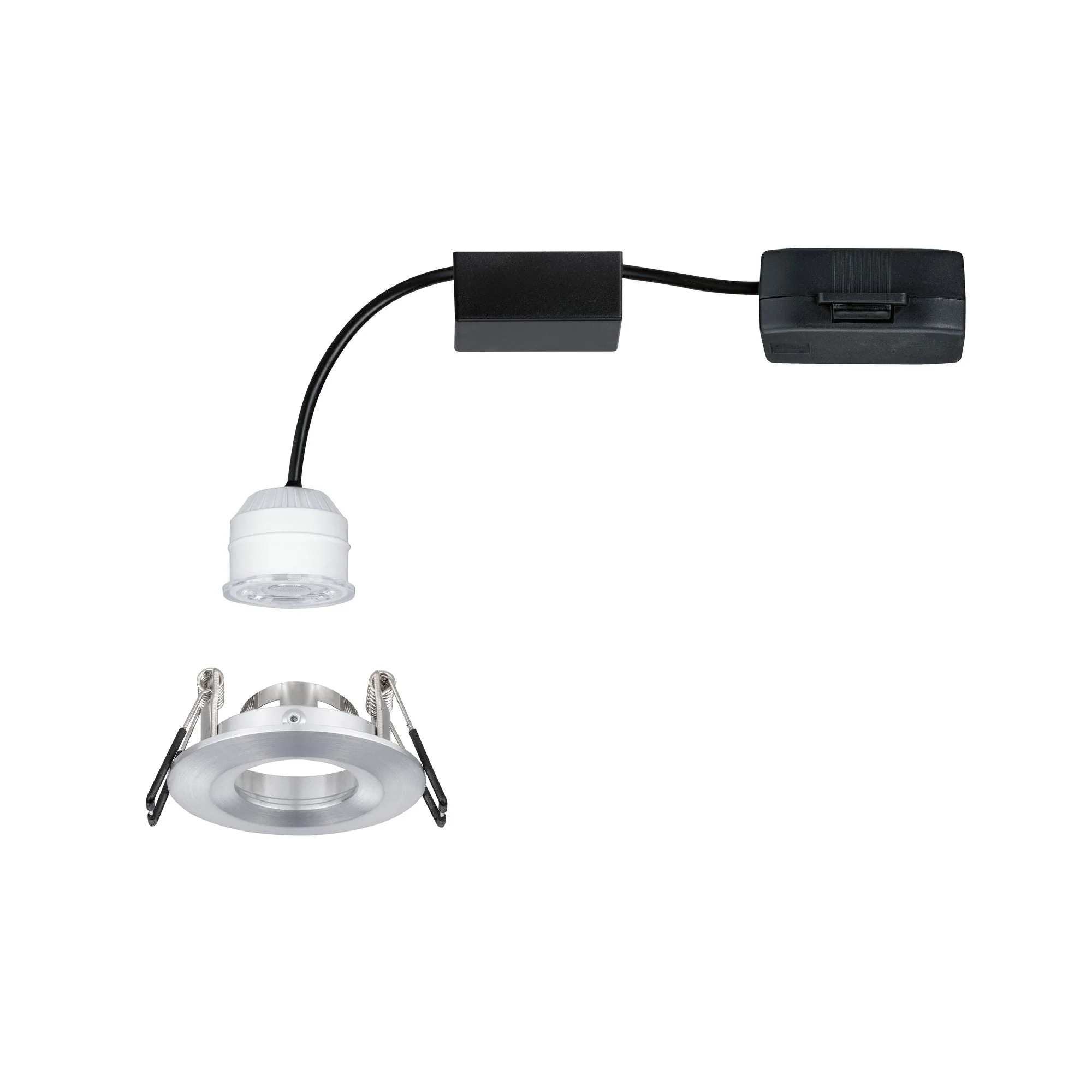 LED Einbauleuchte Nova Mini Coin Einzelleuchte starr IP44 rund 65mm Coin 4W 310lm 230V 2700K Alu gedreht - Image 4