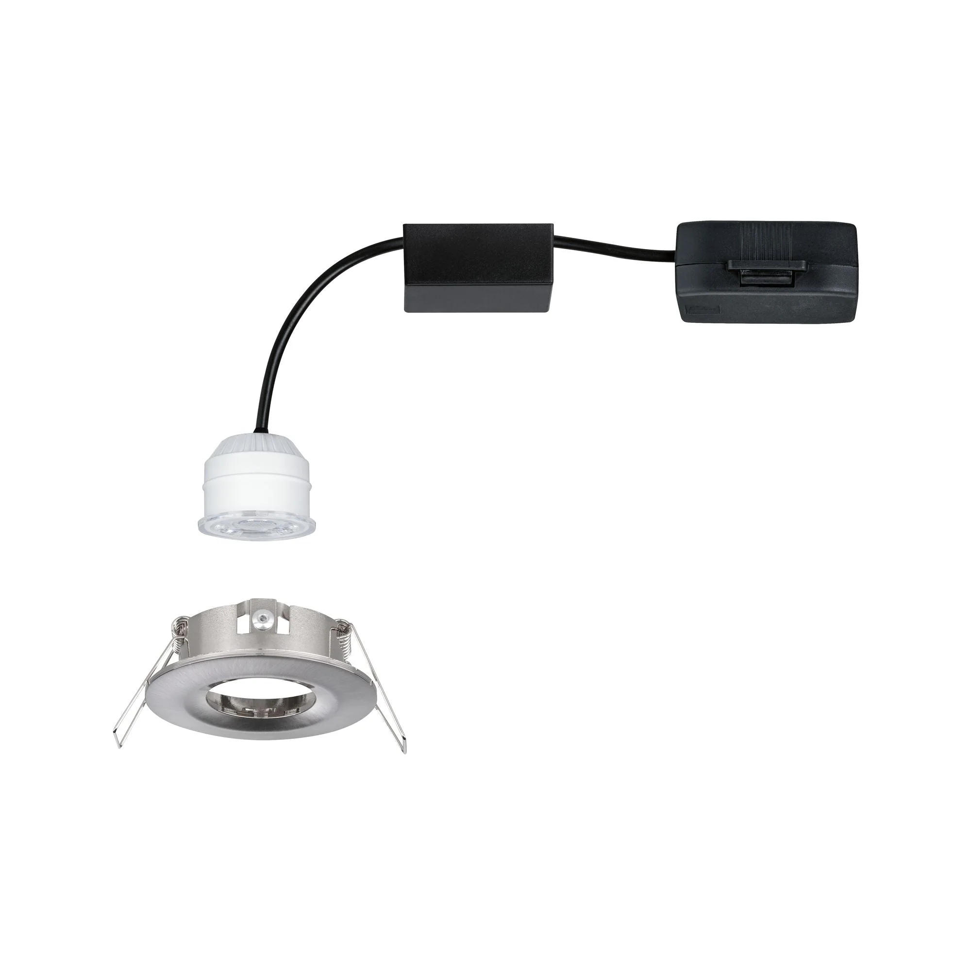 LED Einbauleuchte Nova Mini Coin Einzelleuchte starr IP44 rund 65mm Coin 4W 310lm 230V 2700K Eisen gebürstet - Image 4