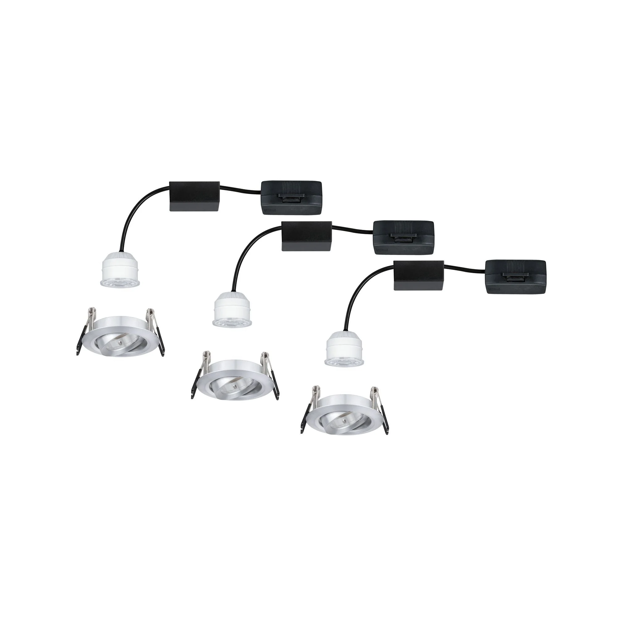 LED Einbauleuchte Nova Mini Plus Coin Basisset schwenkbar rund 66mm 15° Coin 3x4,2W 3x300lm 230V dimmbar 2700K Alu - Image 5