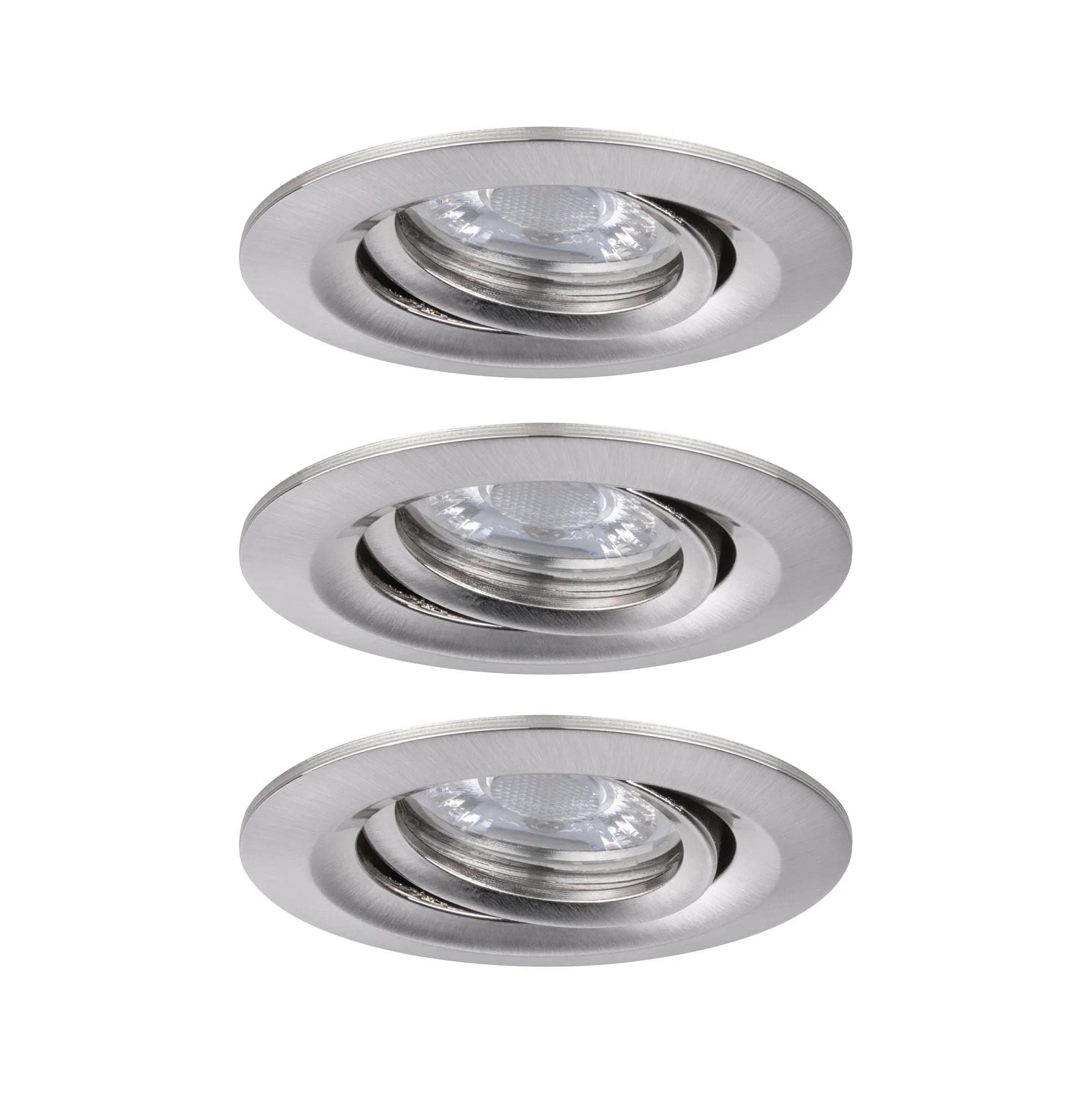 LED Einbauleuchte Nova Mini Plus Coin Basisset schwenkbar rund 66mm 15° Coin 3x4,2W 3x300lm 230V dimmbar 2700K Eisen gebürstet - Image 4