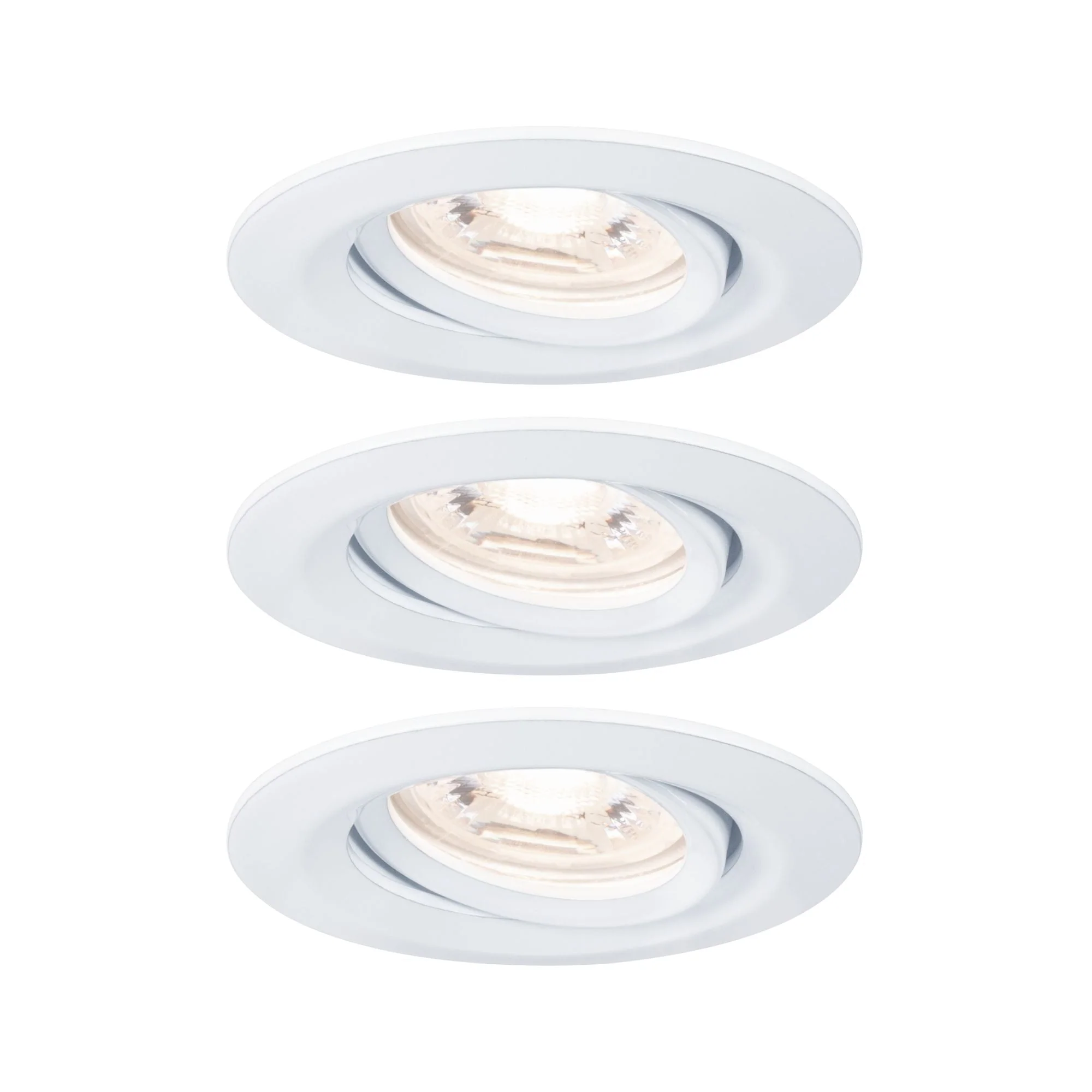 LED Einbauleuchte Nova Mini Plus Coin Basisset schwenkbar rund 66mm 15° Coin 3x4,2W 3x300lm 230V dimmbar 2700K Weiß matt - Image 3