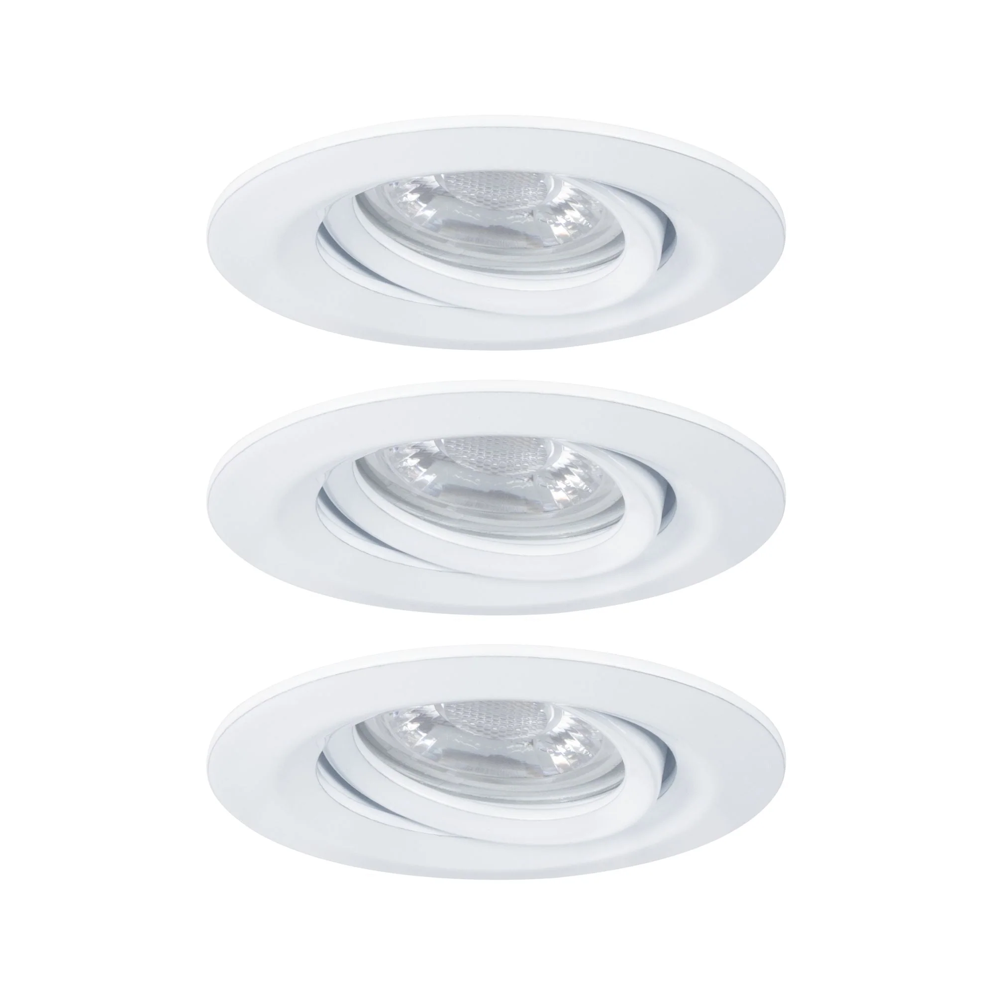 LED Einbauleuchte Nova Mini Plus Coin Basisset schwenkbar rund 66mm 15° Coin 3x4,2W 3x300lm 230V dimmbar 2700K Weiß matt - Image 4