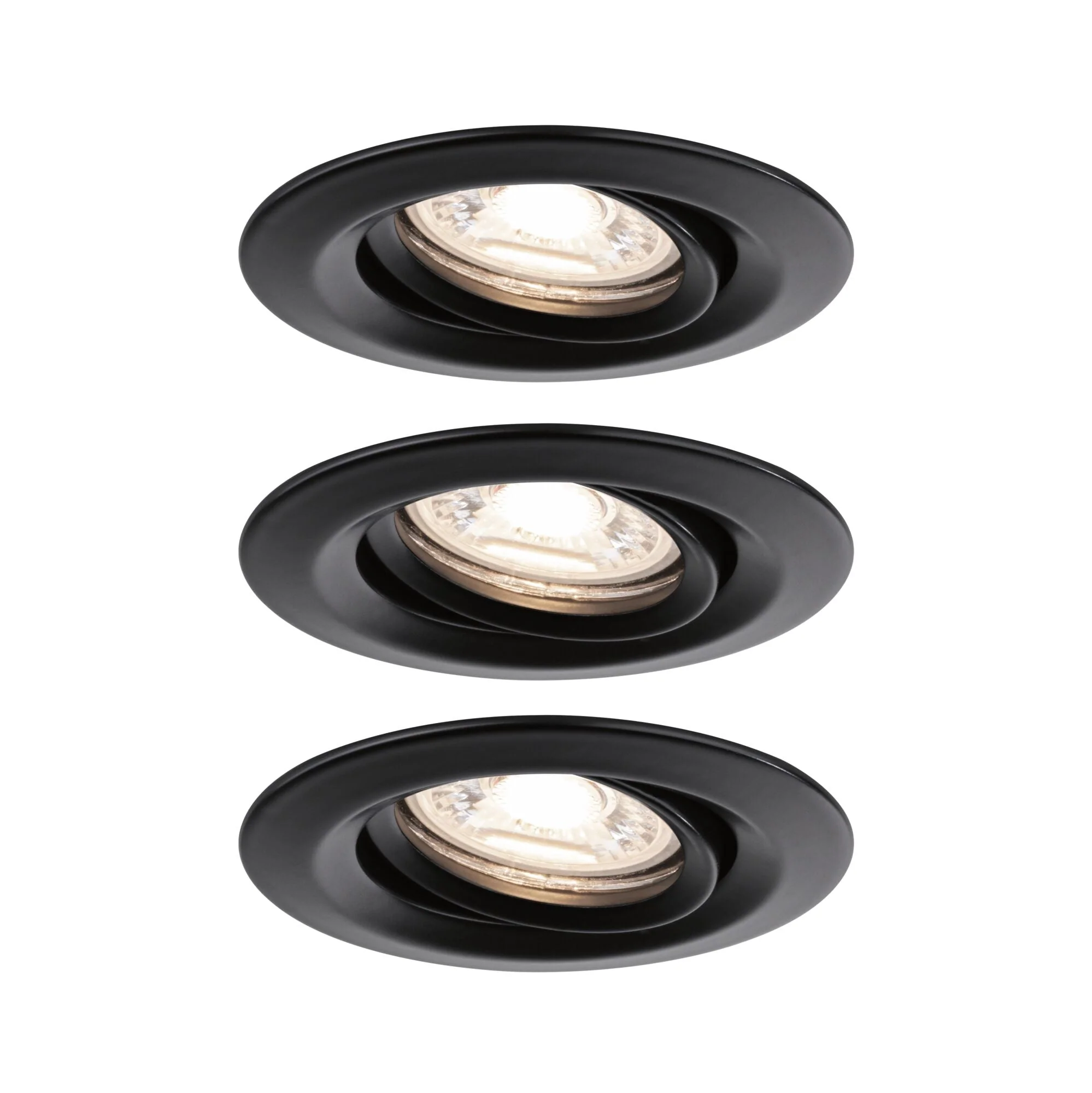 LED Einbauleuchte Nova Mini Plus Coin Basisset schwenkbar rund 66mm 15° Coin 3x4W 3x310lm 230V 2700K Schwarz matt - Image 2