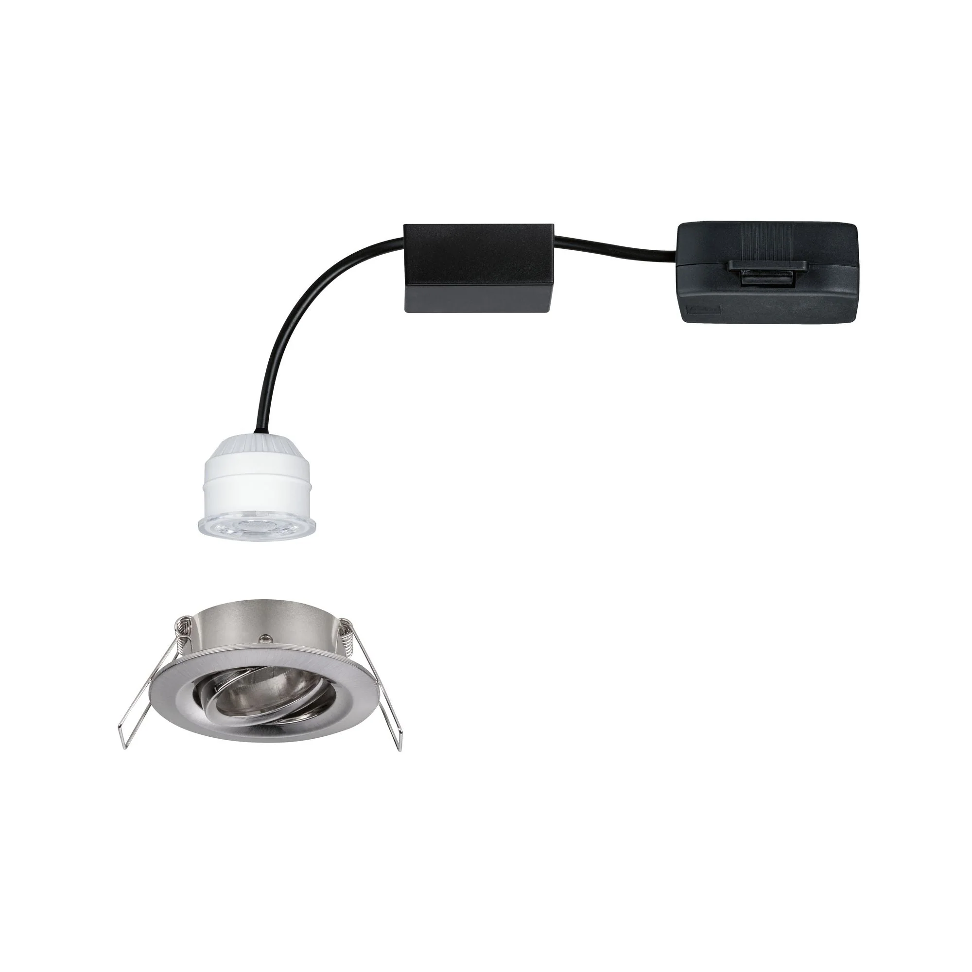 LED Einbauleuchte Nova Mini Plus Coin Einzelleuchte schwenkbar rund 66mm 15° Coin 4,2W 300lm 230V dimmbar 2700K Eisen gebürstet - Image 6