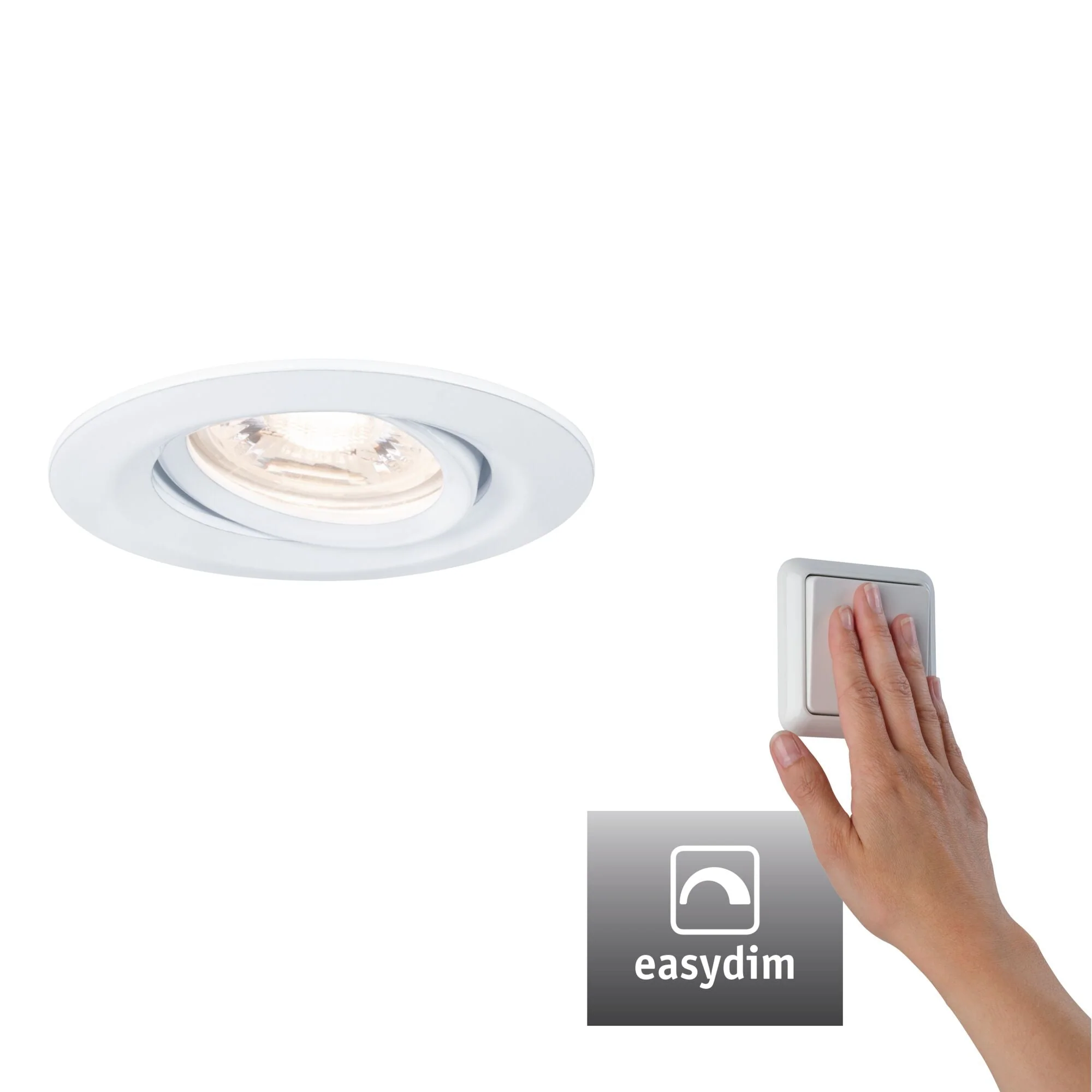 LED Einbauleuchte Nova Mini Plus Coin Einzelleuchte schwenkbar rund 66mm 15° Coin 4,2W 300lm 230V dimmbar 2700K Weiß matt - Image 2