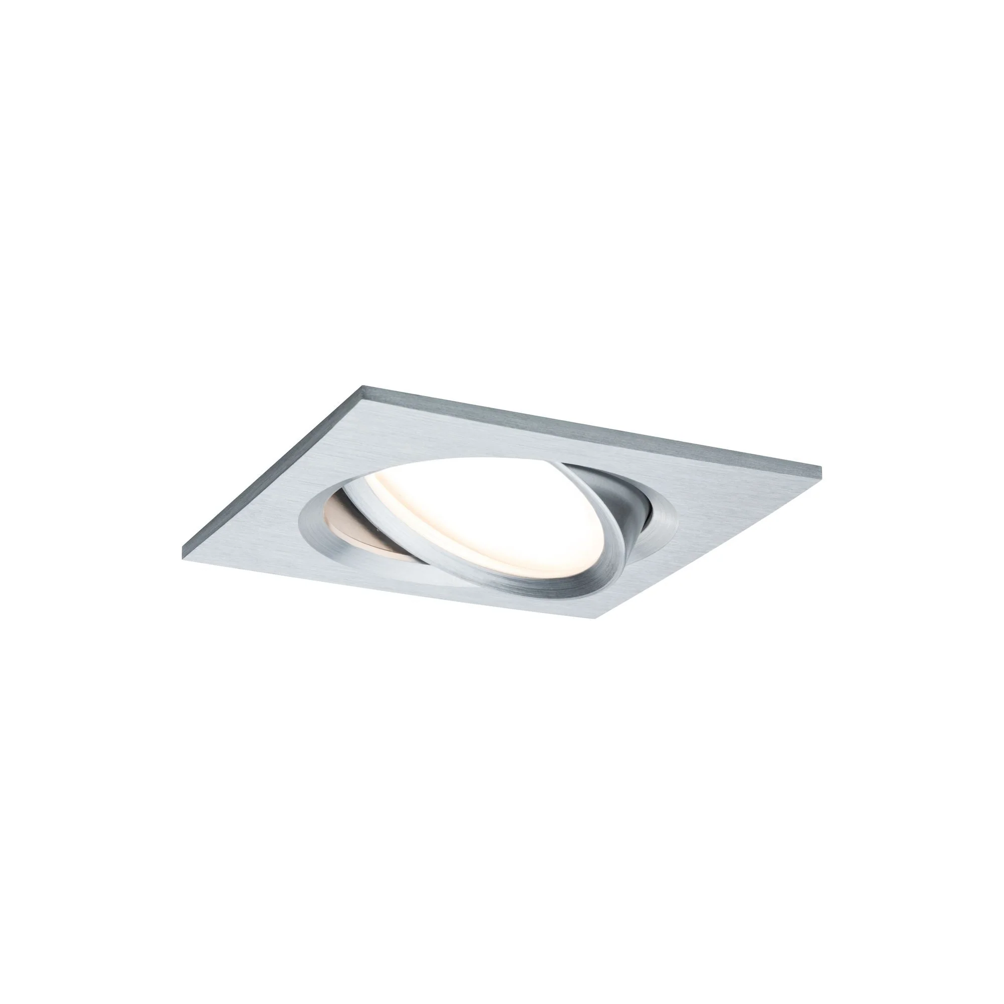 LED Einbauleuchte Nova Plus Coin Basisset schwenkbar eckig 84x84mm 50° Coin 3x6W 3x470lm 230V dimmbar 2700K Alu gedreht - Image 3