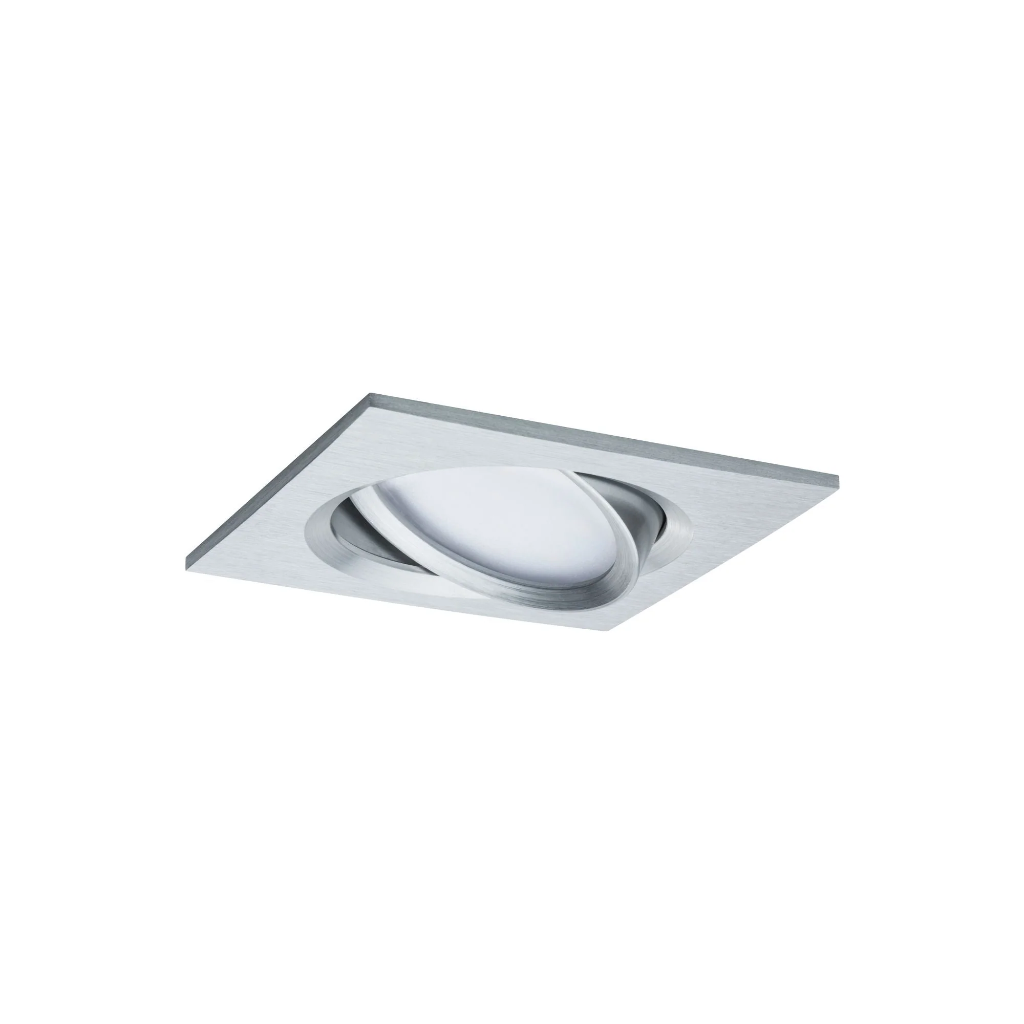 LED Einbauleuchte Nova Plus Coin Basisset schwenkbar eckig 84x84mm 50° Coin 3x6W 3x470lm 230V dimmbar 2700K Alu gedreht - Image 4