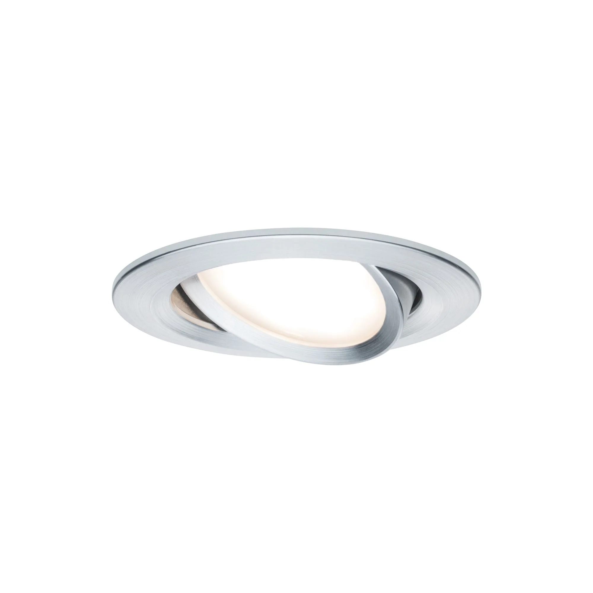 LED Einbauleuchte Nova Plus Coin Basisset schwenkbar rund 84mm 50° Coin 3x6W 3x470lm 230V dimmbar 2700K Alu gedreht - Image 3