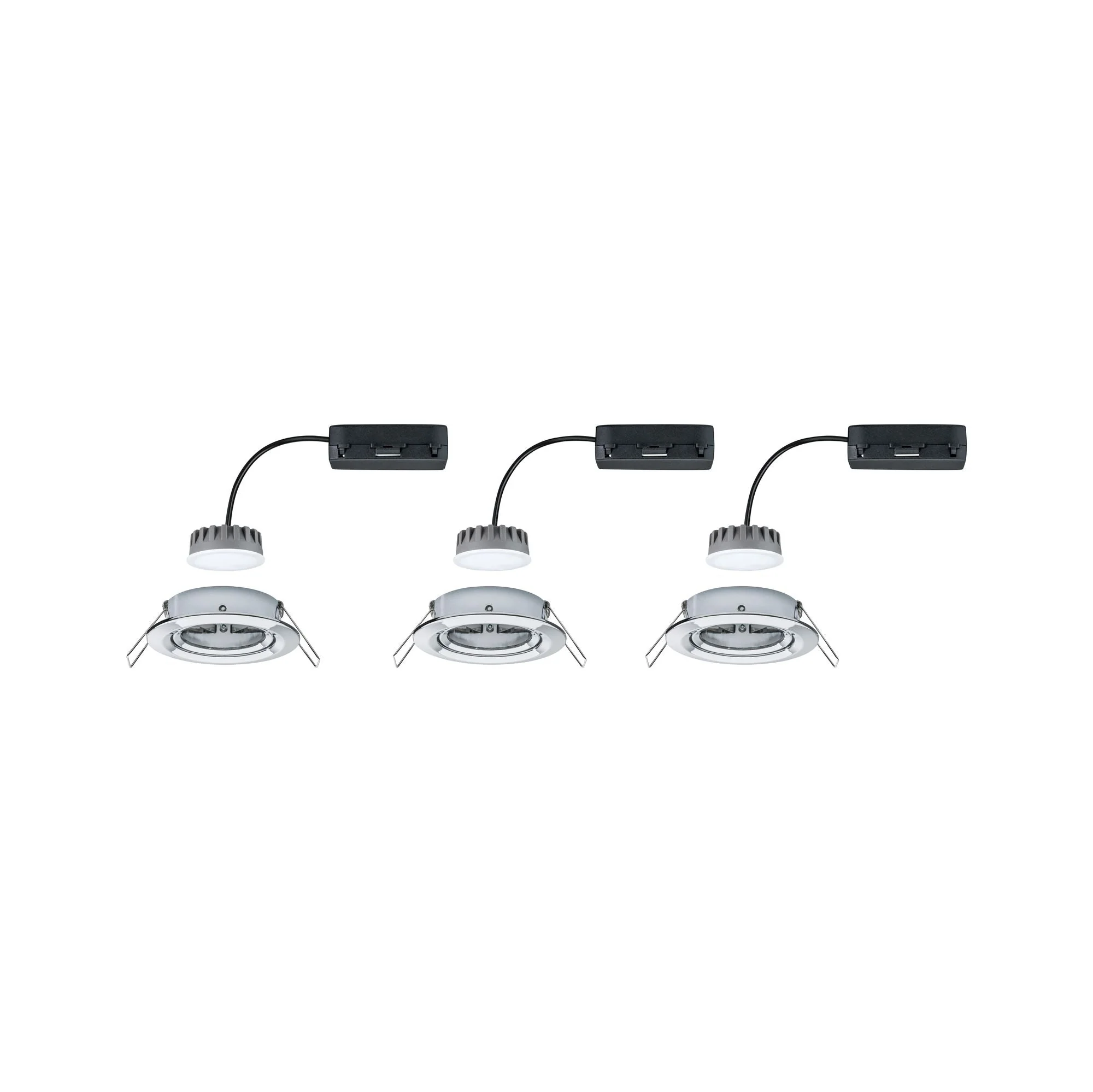 LED Einbauleuchte Nova Plus Coin Basisset schwenkbar rund 84mm 50° Coin 3x6W 3x470lm 230V dimmbar 2700K Chrom - Image 4