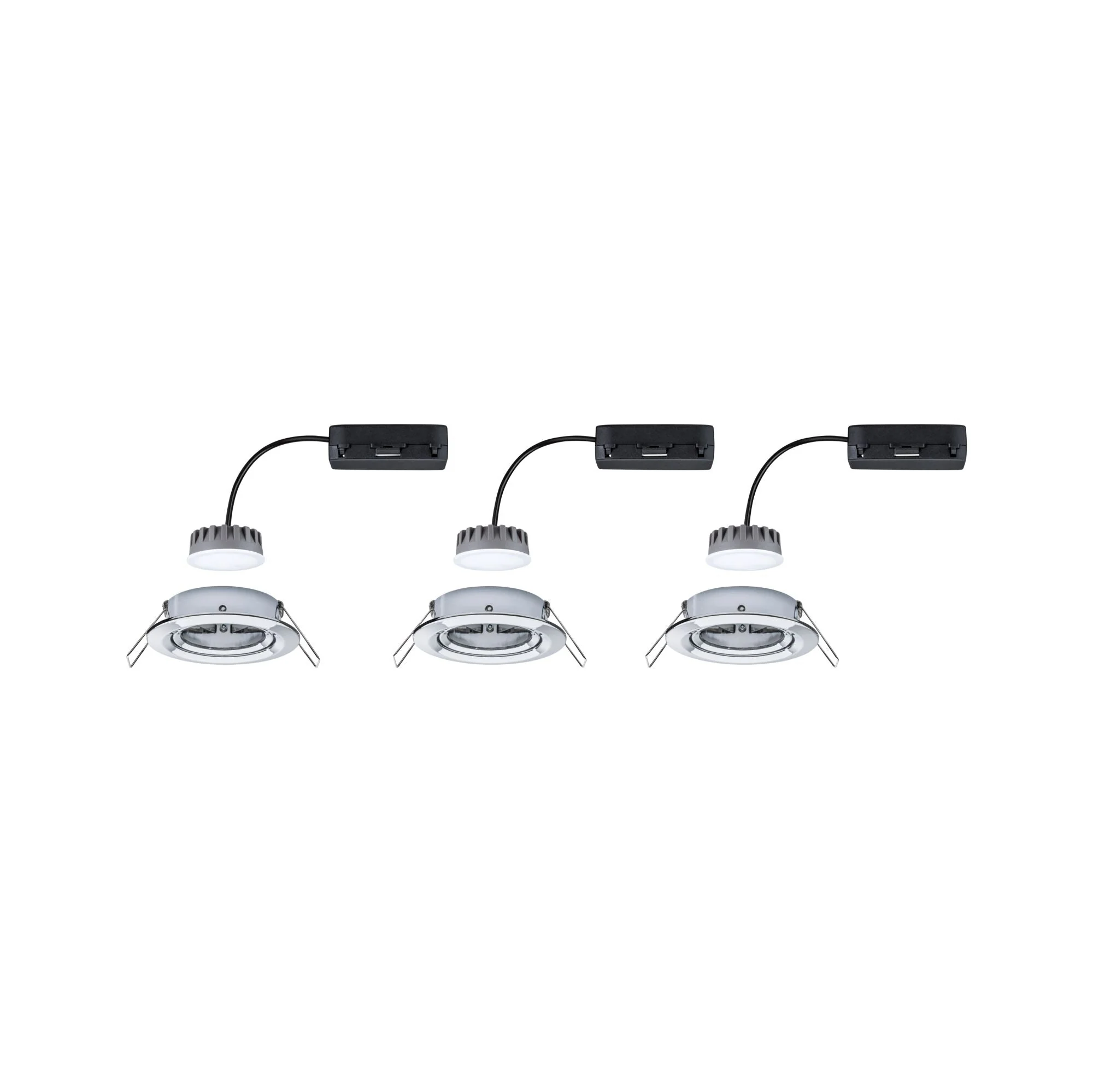 LED Einbauleuchte Nova Plus Coin Basisset schwenkbar rund 84mm 50° Coin 3x6W 3x470lm 230V dimmbar 2700K Chrom - Image 7