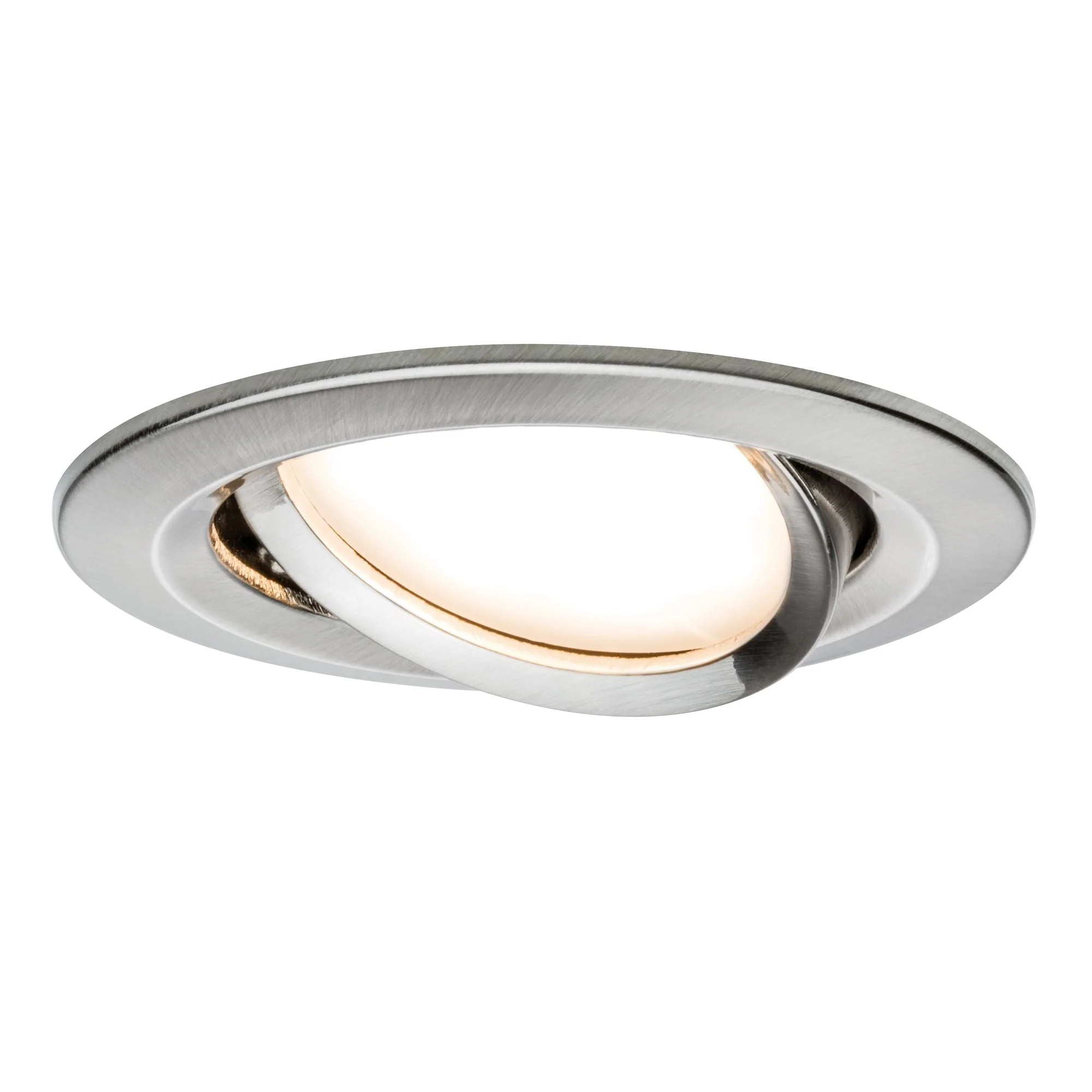 LED Einbauleuchte Nova Plus Coin Basisset schwenkbar rund 84mm 50° Coin 3x6W 3x470lm 230V dimmbar 2700K Eisen gebürstet - Image 3