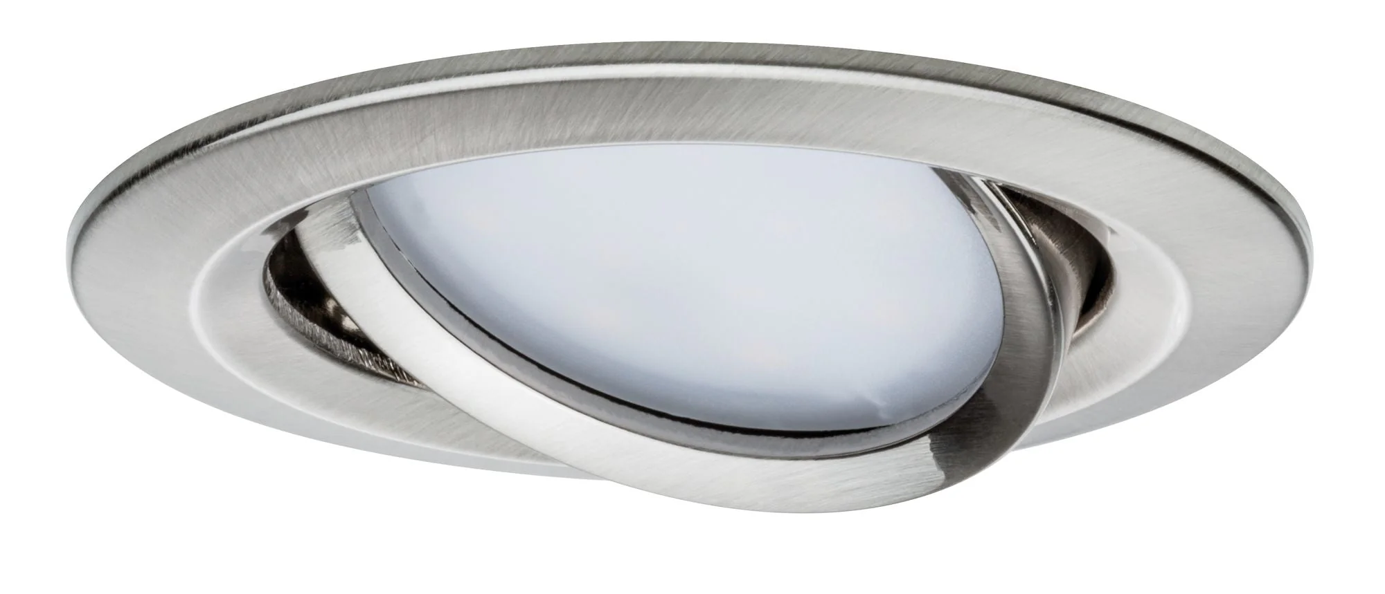 LED Einbauleuchte Nova Plus Coin Basisset schwenkbar rund 84mm 50° Coin 3x6W 3x470lm 230V dimmbar 2700K Eisen gebürstet - Image 4