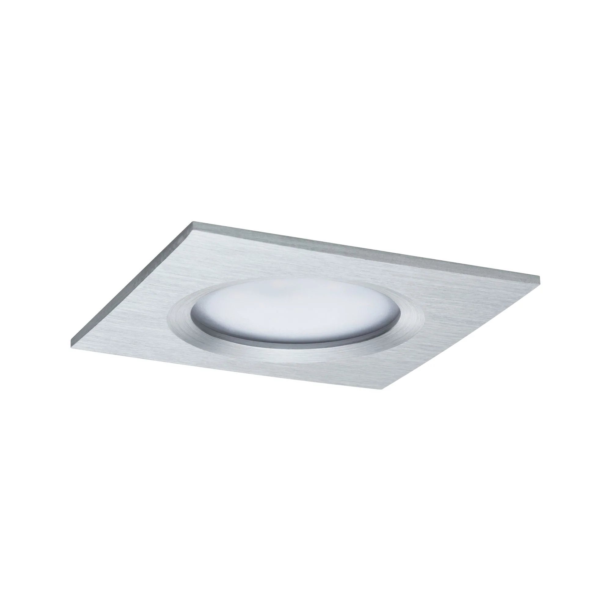 LED Einbauleuchte Nova Plus Coin Basisset starr IP44 eckig 78x78mm Coin 3x6W 3x470lm 230V dimmbar 2700K Alu gedreht - Image 4
