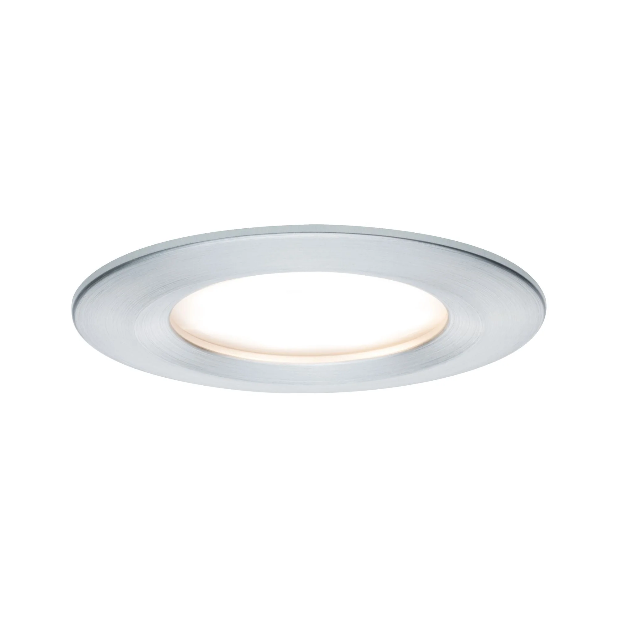LED Einbauleuchte Nova Plus Coin Basisset starr IP44 rund 78mm Coin 3x6W 3x470lm 230V dimmbar 2700K Alu gedreht - Image 3