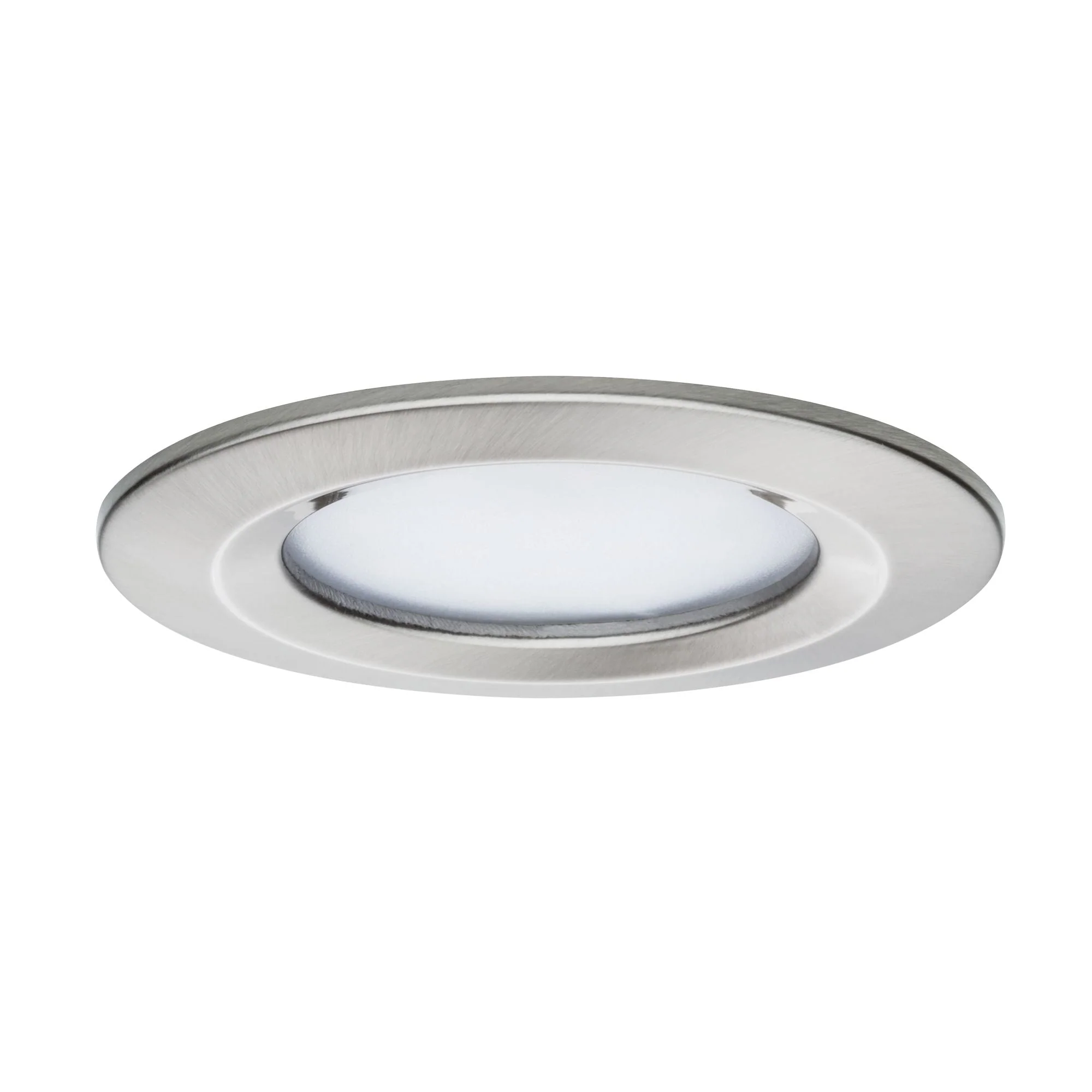 LED Einbauleuchte Nova Plus Coin Basisset starr IP44 rund 78mm Coin 3x6W 3x470lm 230V dimmbar 2700K Eisen gebürstet - Image 3