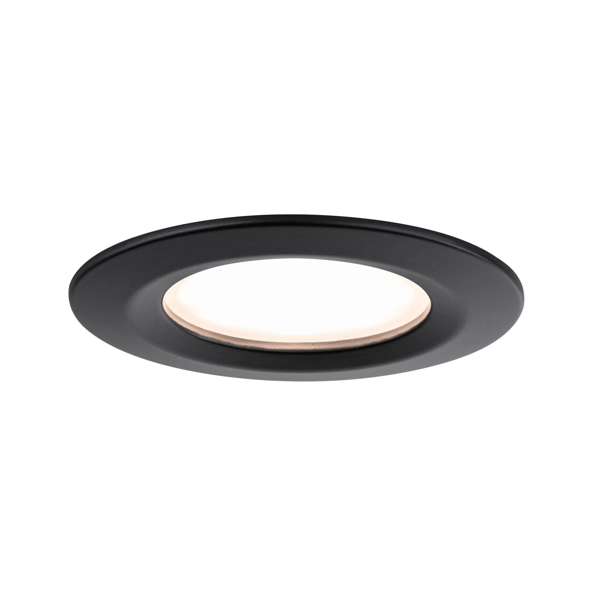 LED Einbauleuchte Nova Plus Coin Basisset starr IP44 rund 78mm Coin 3x6W 3x470lm 230V dimmbar 2700K Schwarz matt - Image 3