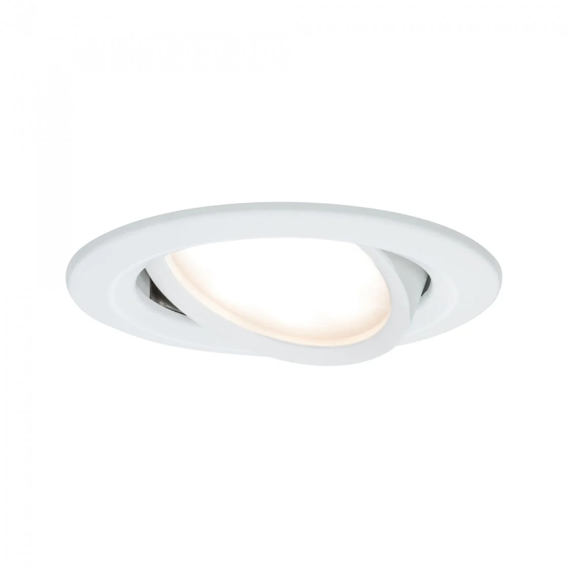 LED Einbauleuchte Nova Plus Coin Einzelleuchte schwenkbar rund 84mm 50° Coin 6W 470lm 230V dimmbar 2700K Weiß matt Deckeneinbauleuchte